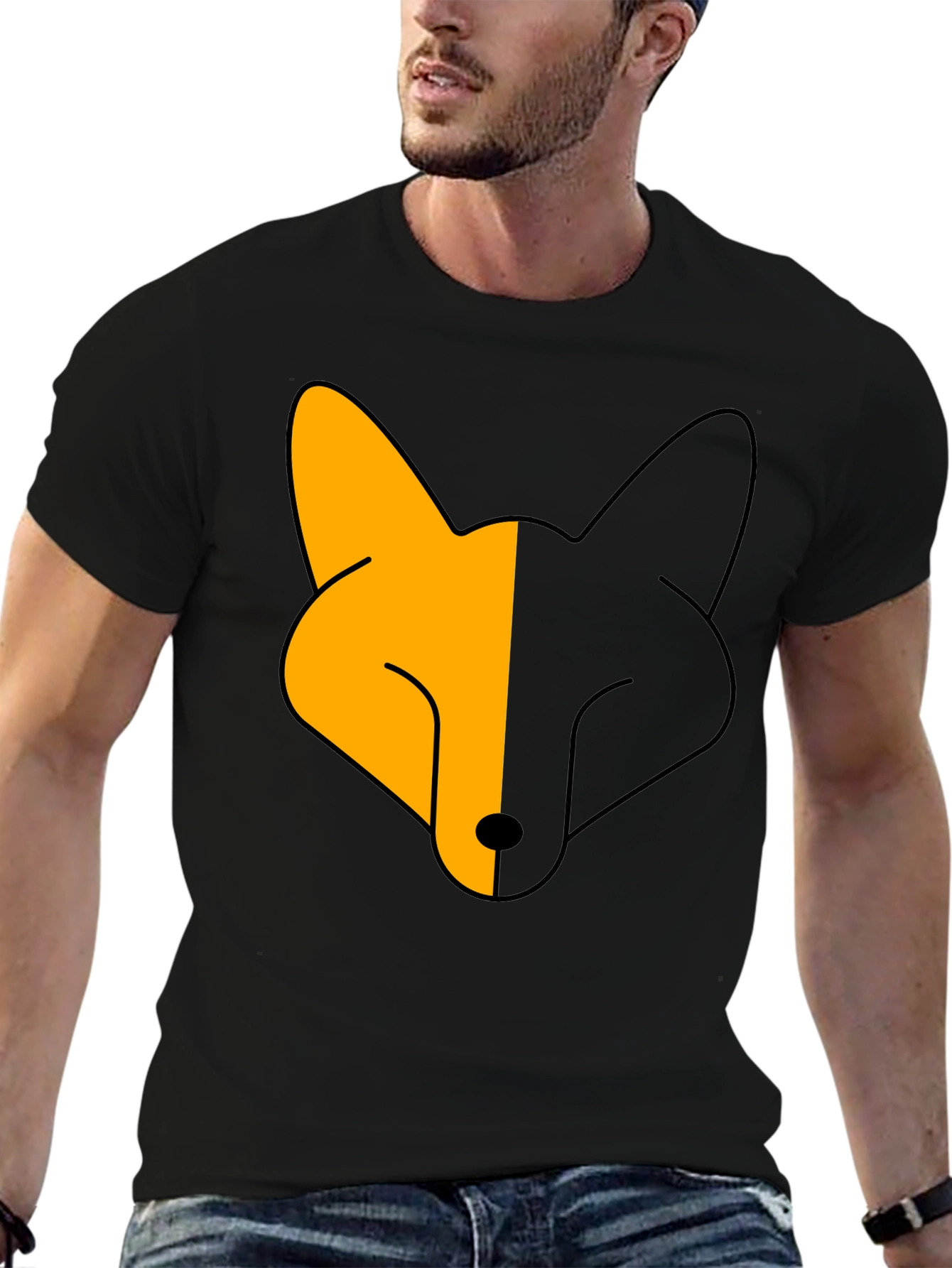 Two-Tone Fox Graphic Tee