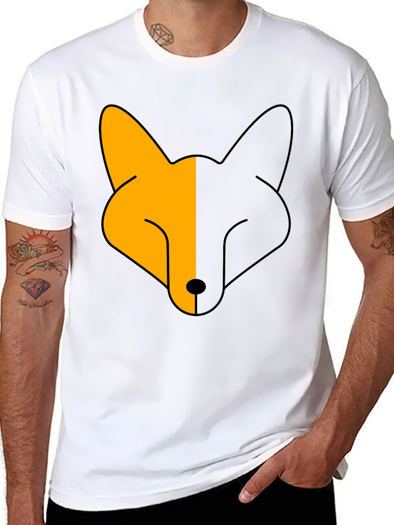 Two-Tone Fox Graphic Tee