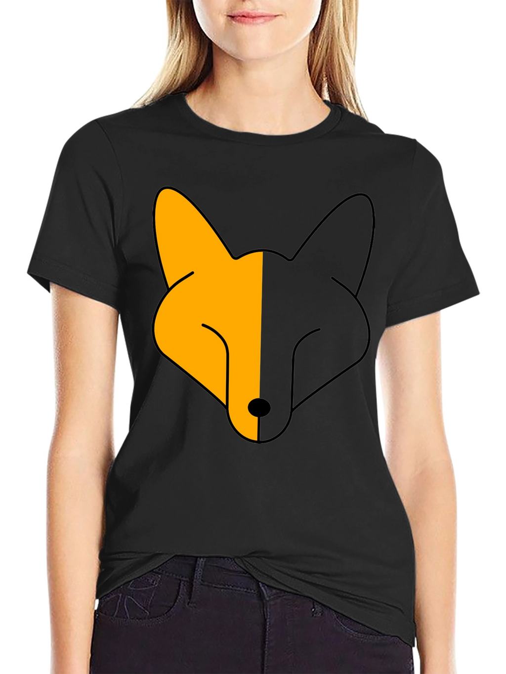 Two-Tone Fox Graphic Tee