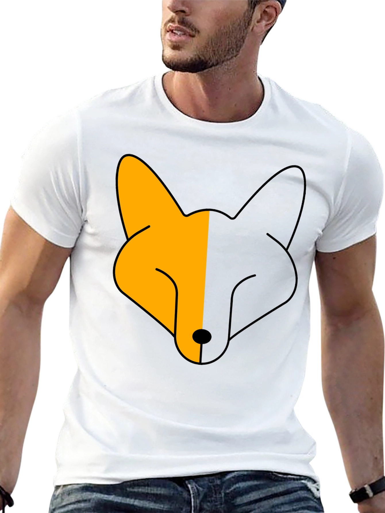 Two-Tone Fox Graphic Tee