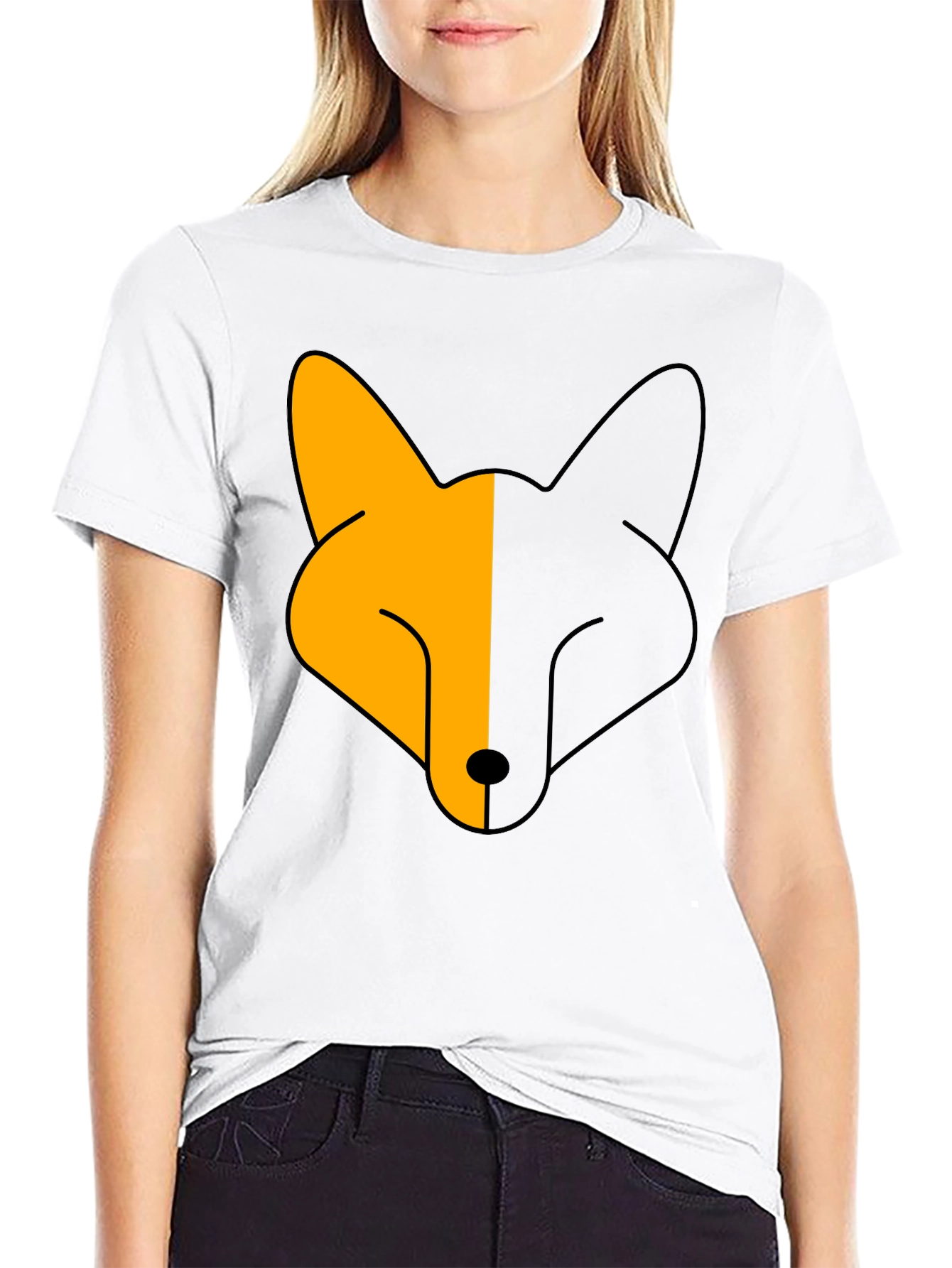 Two-Tone Fox Graphic Tee