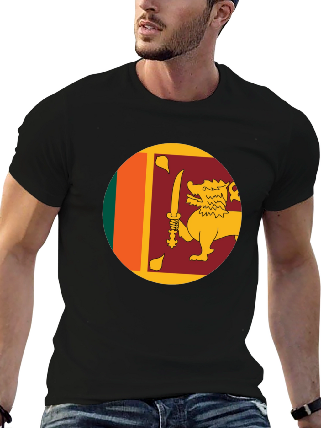 Sri Lanka Flag T-Shirt -  Lion Symbol Pride