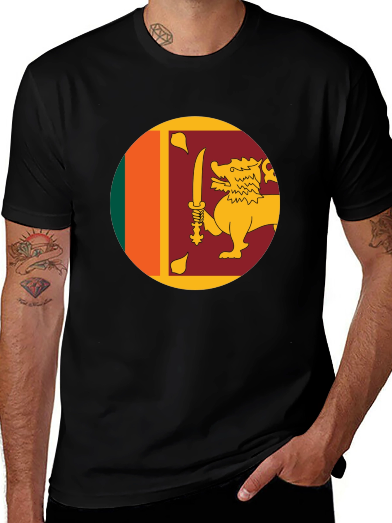 Sri Lanka Flag T-Shirt -  Lion Symbol Pride