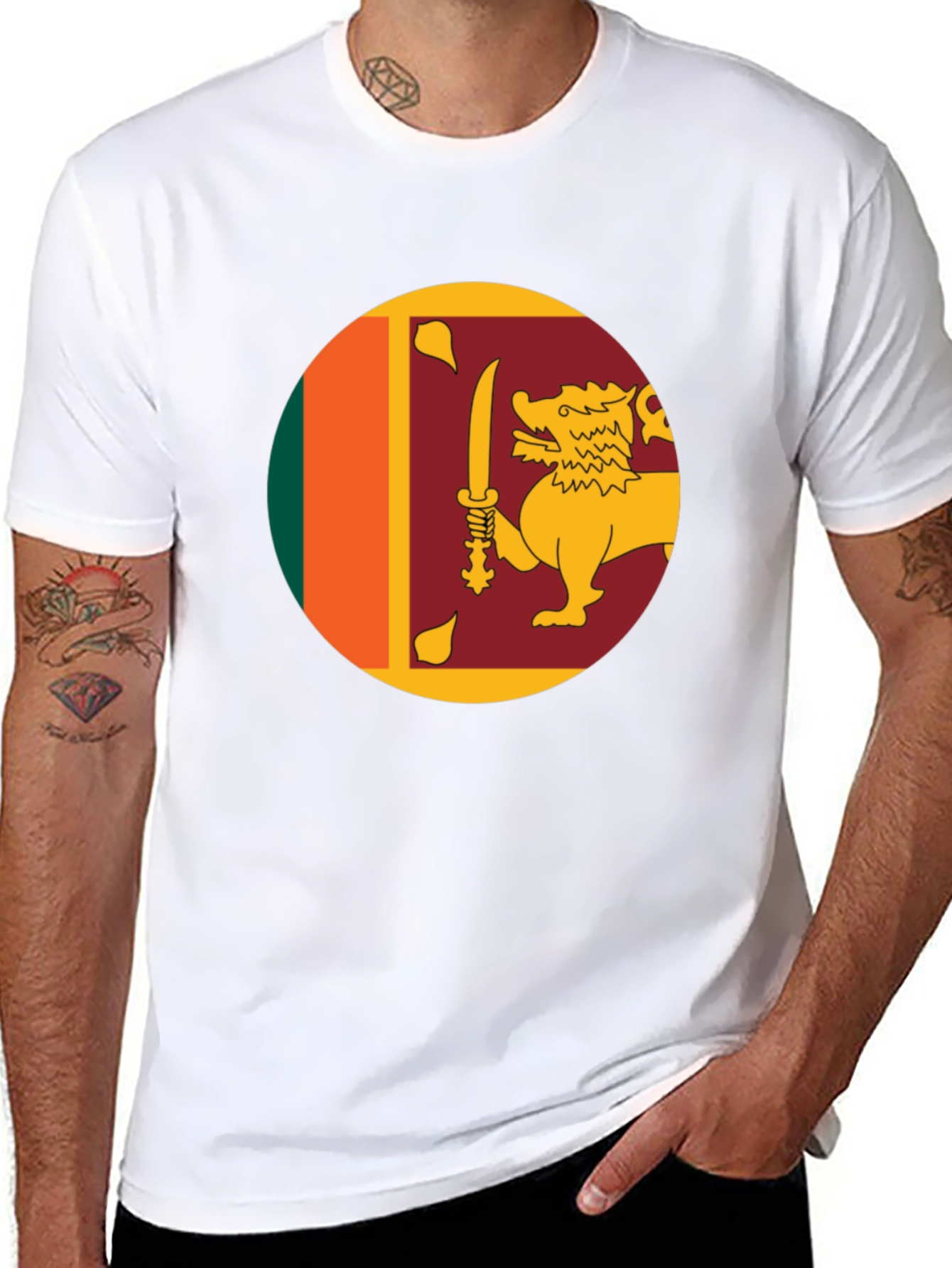 Sri Lanka Flag T-Shirt -  Lion Symbol Pride
