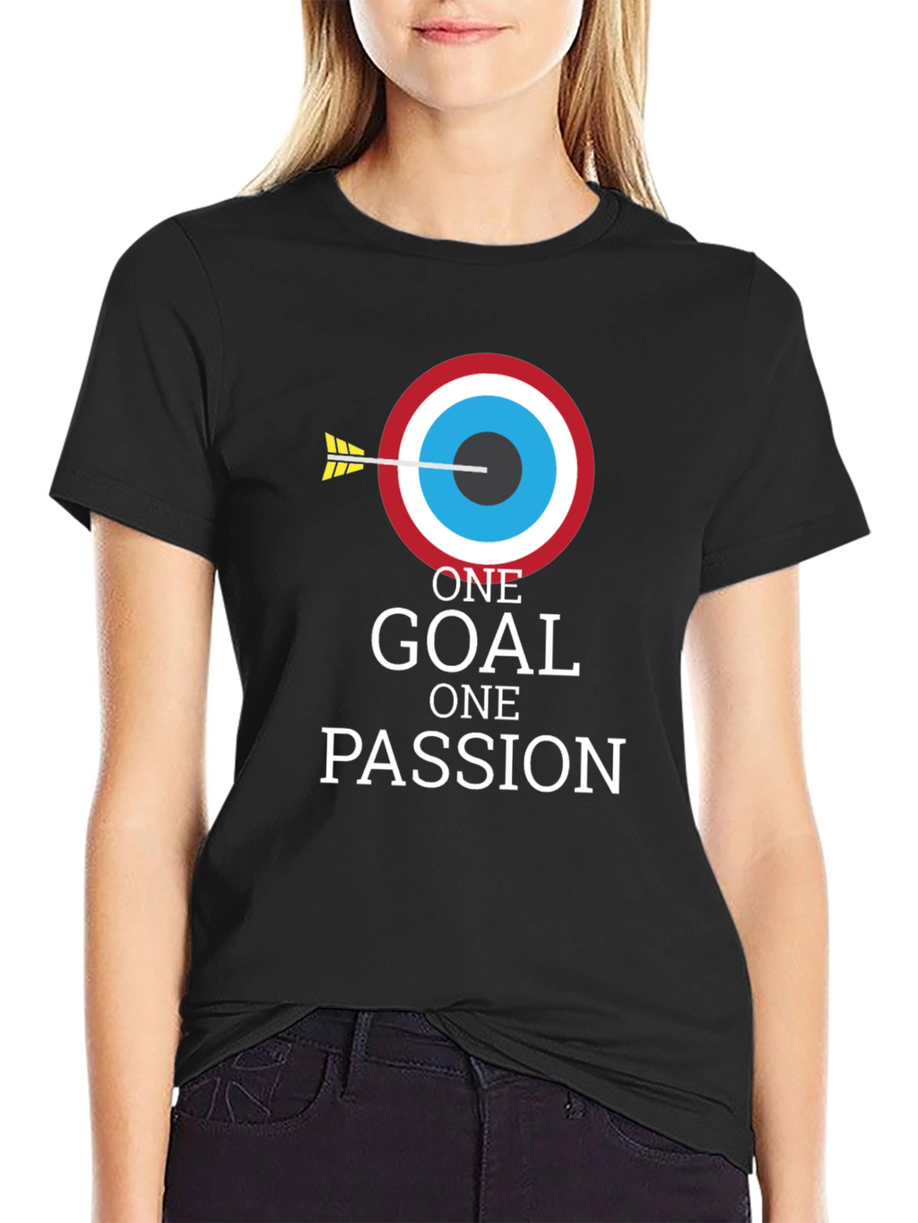 One Goal One Passion Black Graphic Tee