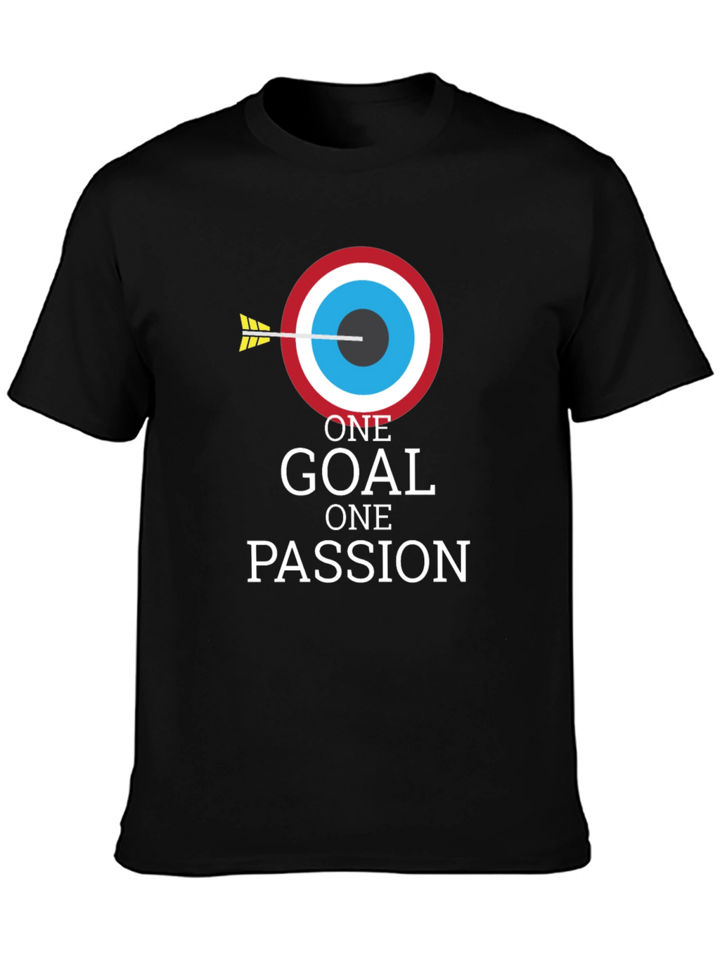 One Goal One Passion Black Graphic Tee