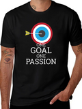 One Goal One Passion Black Graphic Tee