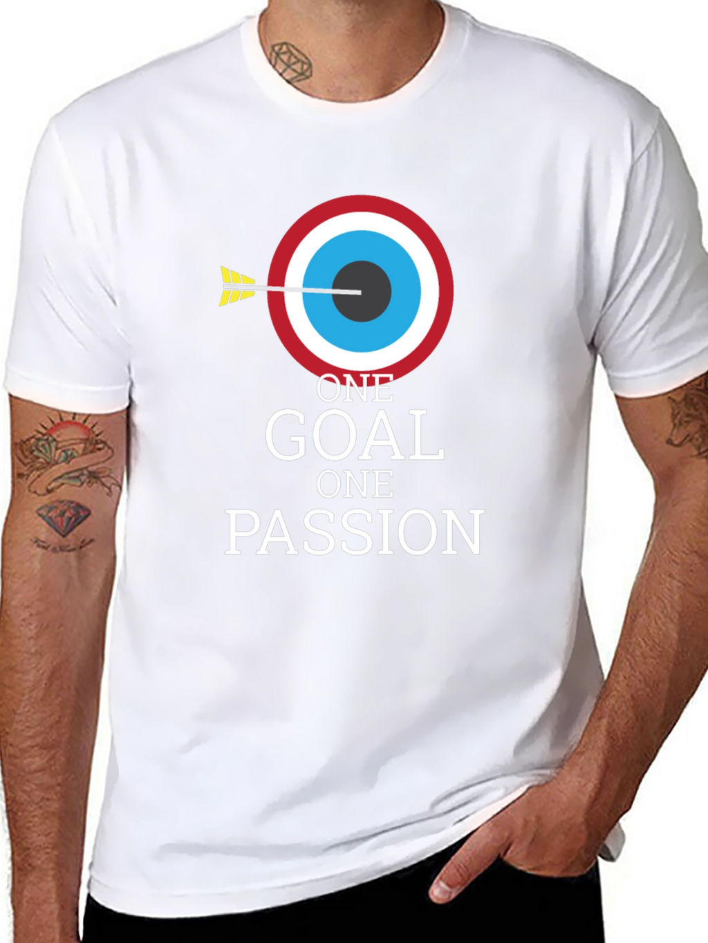 One Goal One Passion Black Graphic Tee