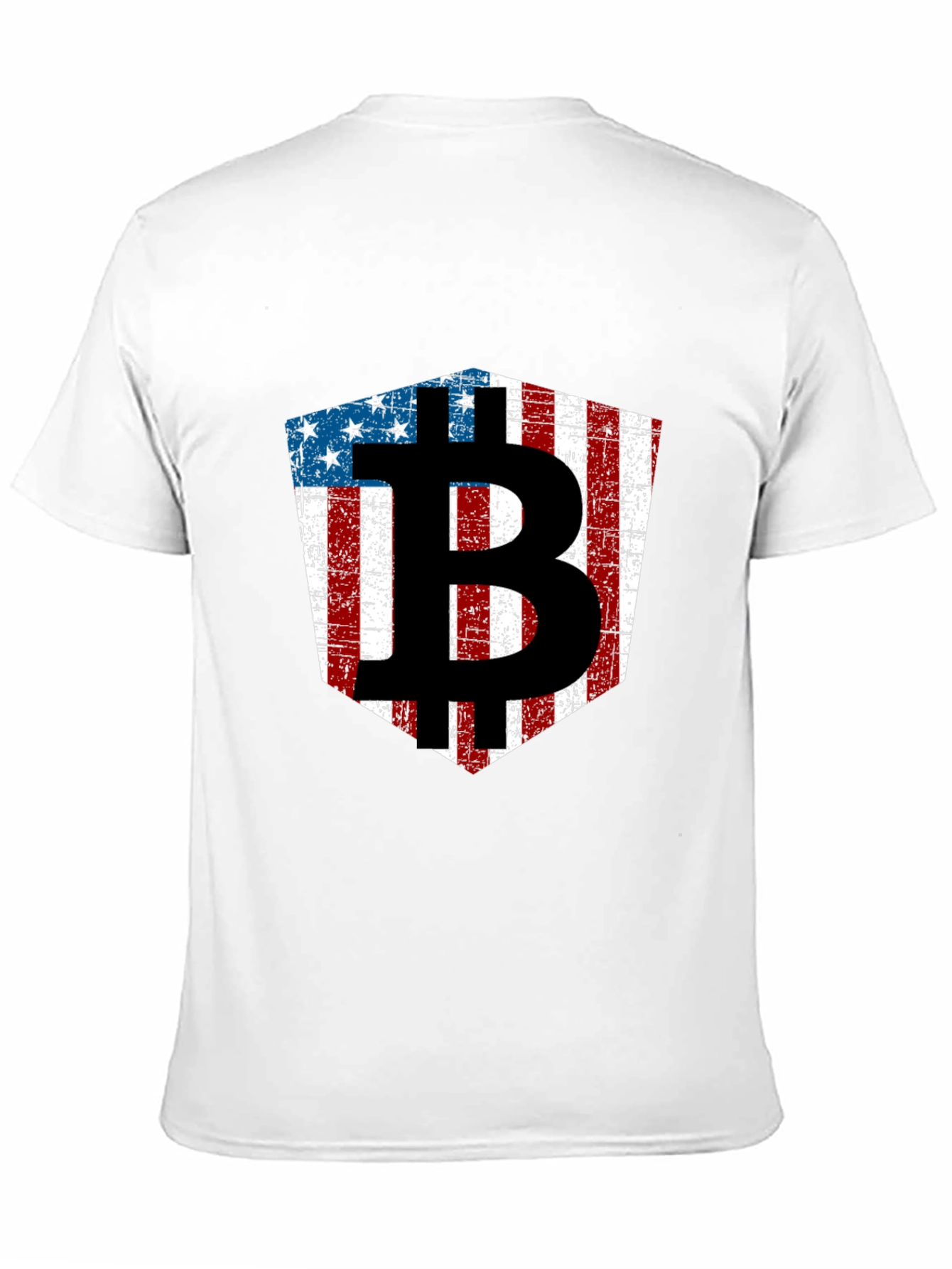 American Flag Bitcoin Black T-Shirt