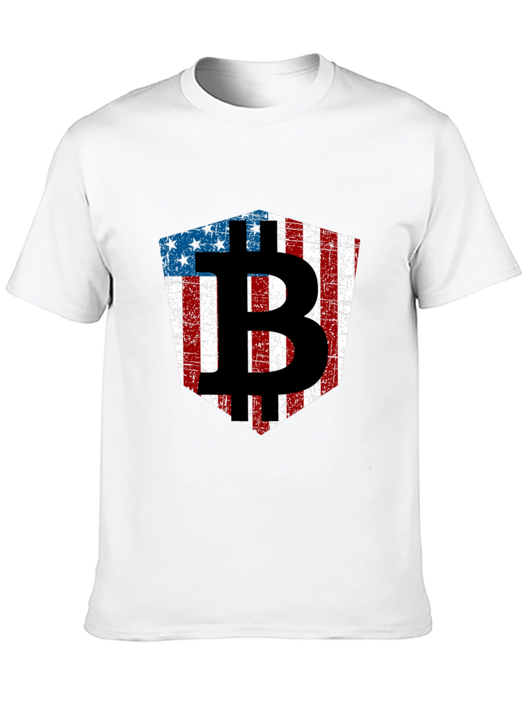 American Flag Bitcoin Black T-Shirt