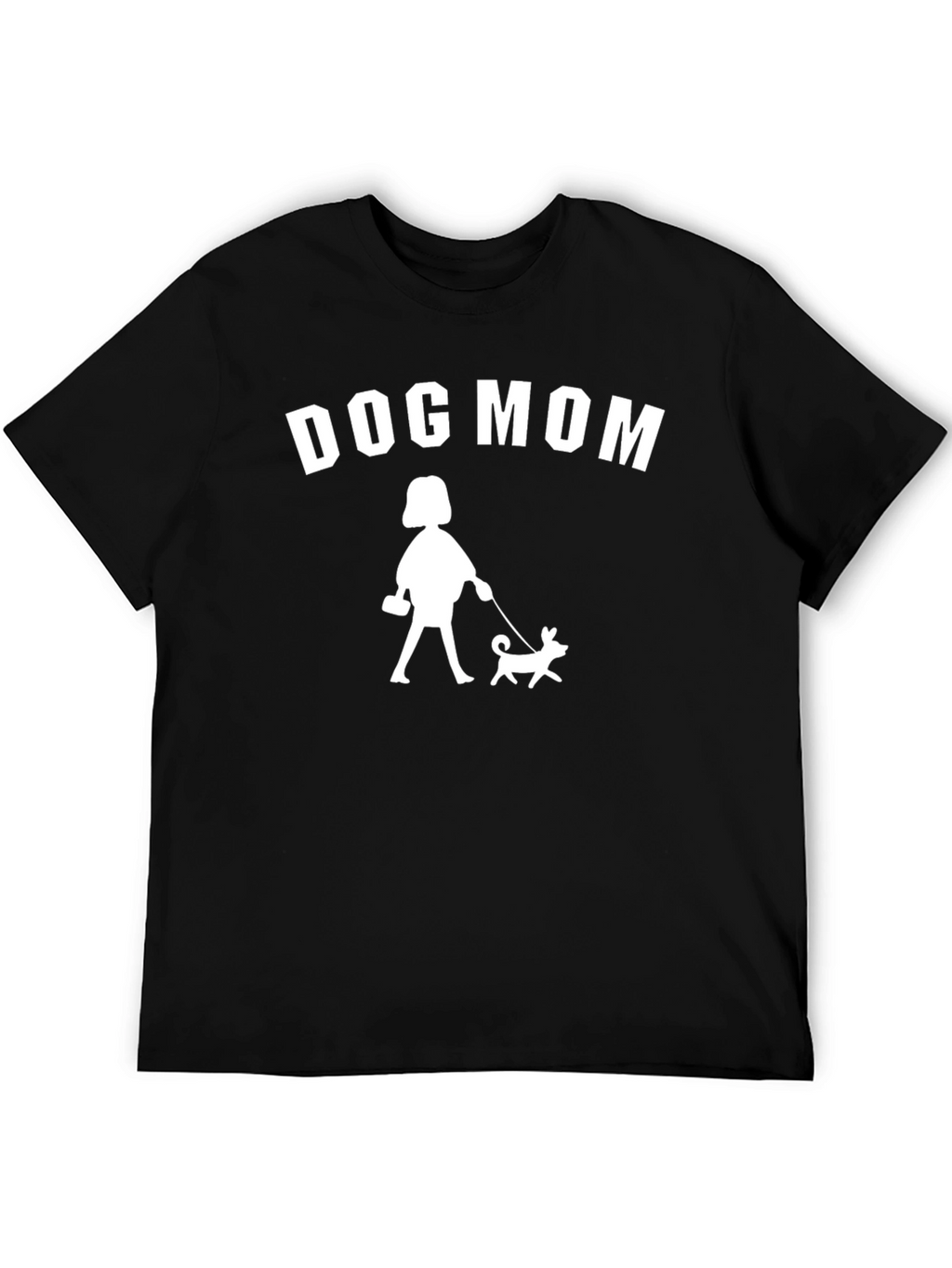 Dog Mom Graphic T-Shirt - Black Cotton Blend