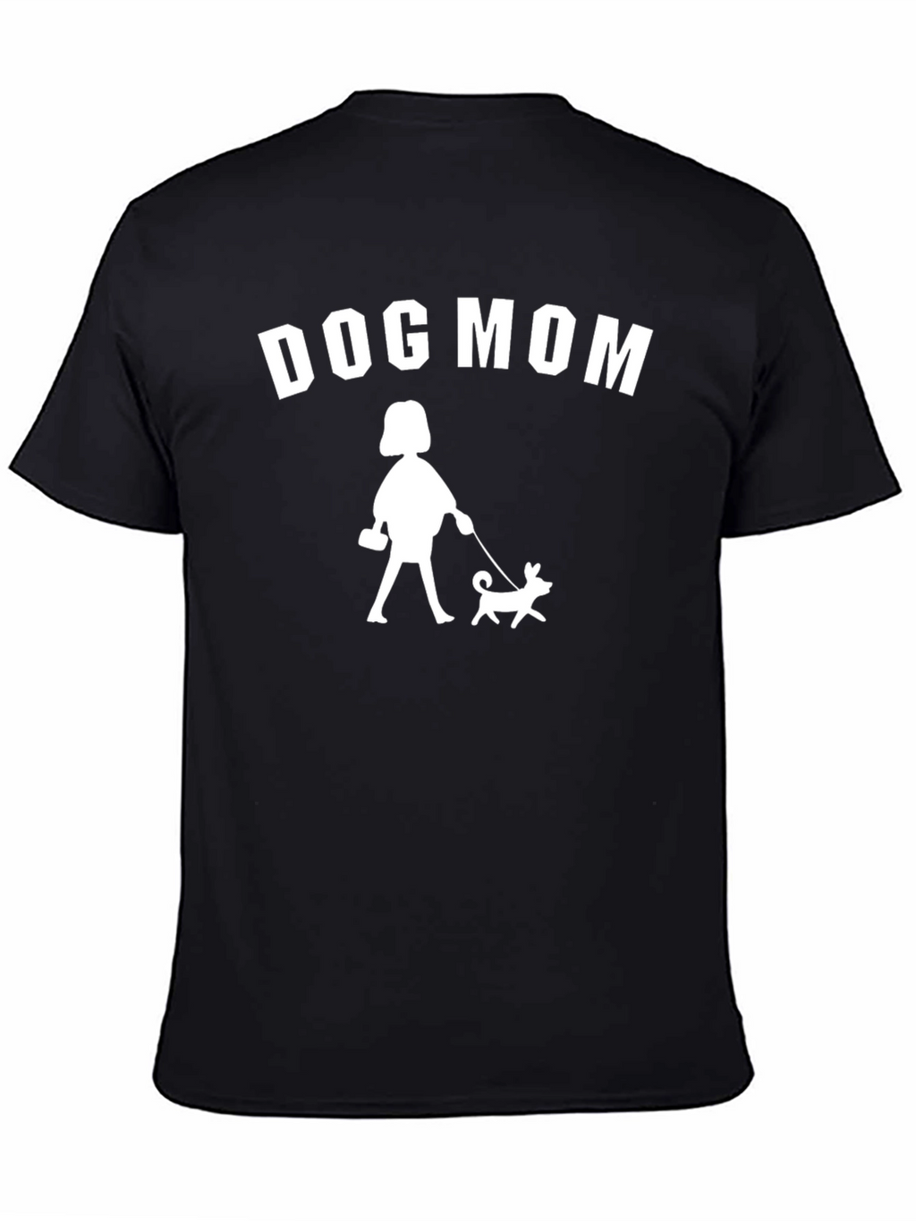 Dog Mom Graphic T-Shirt - Black Cotton Blend