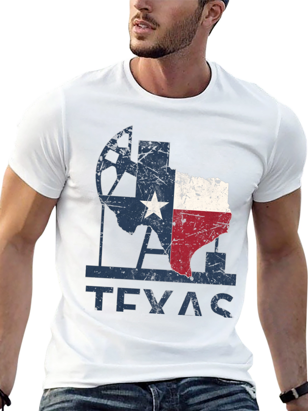 Texas Pride Graphic Tee - Distressed Design