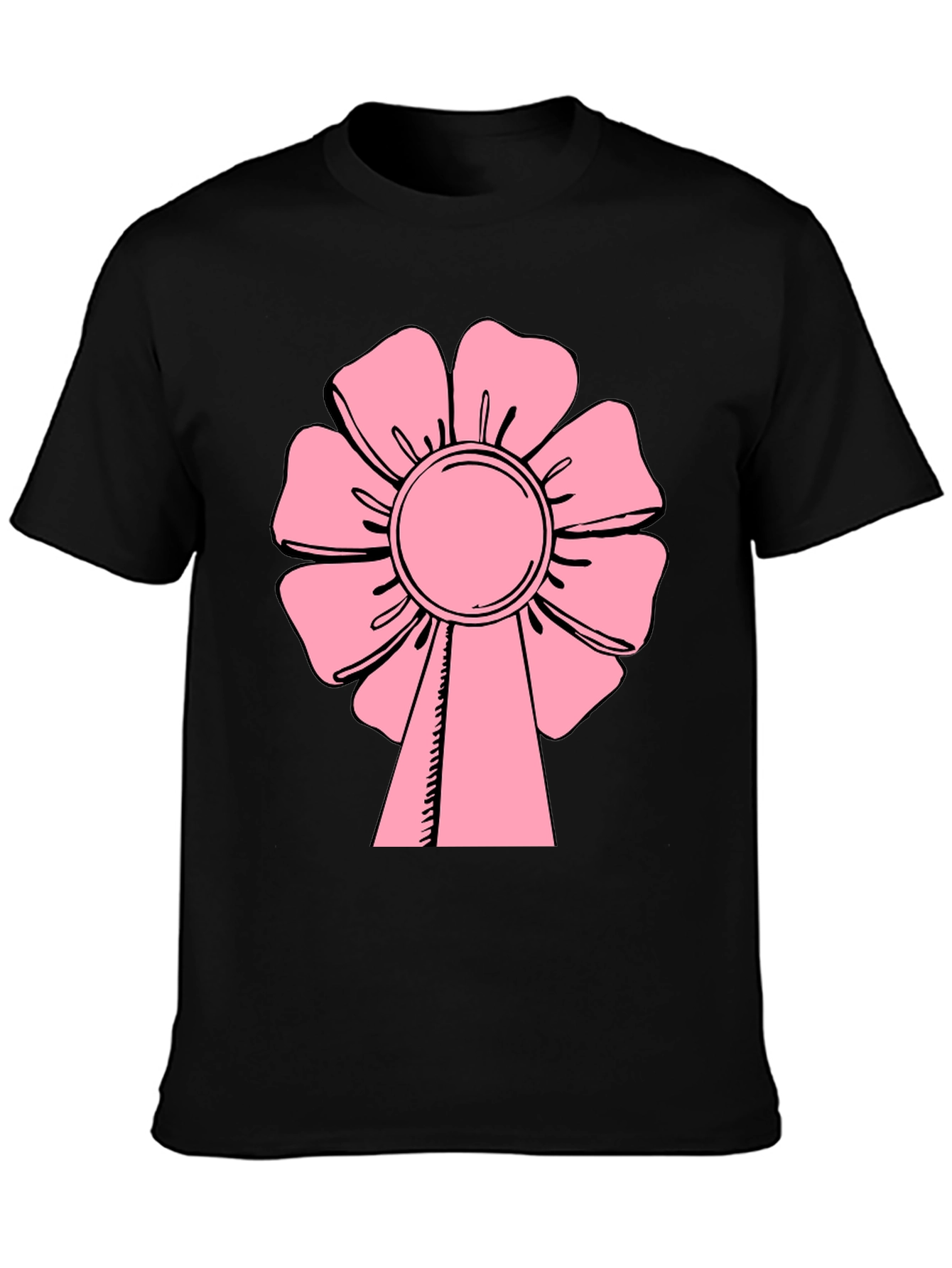 Pink Flower T-Shirt - Casual Wear