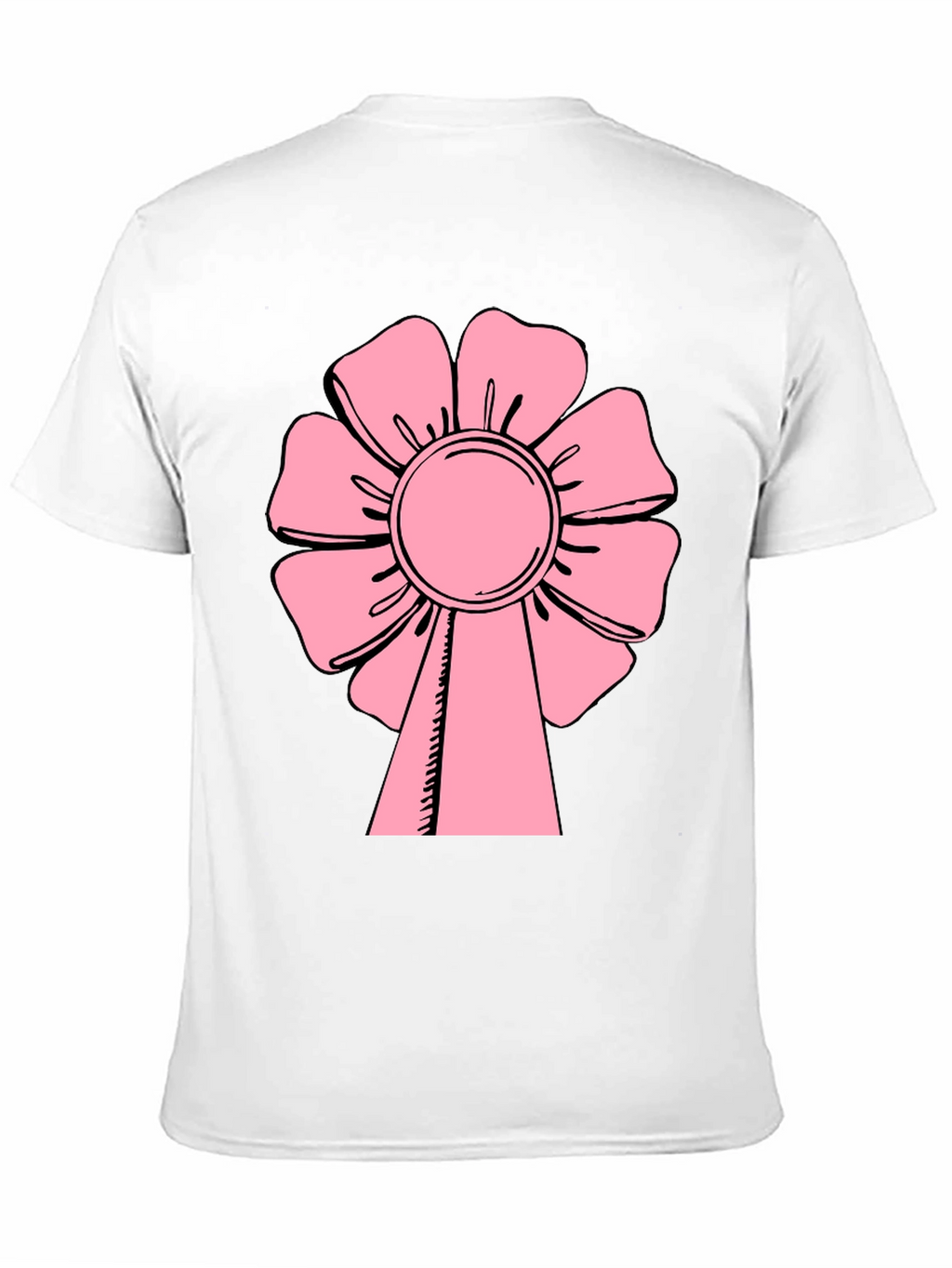 Pink Flower T-Shirt - Casual Wear