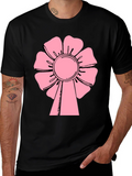 Pink Flower T-Shirt - Casual Wear