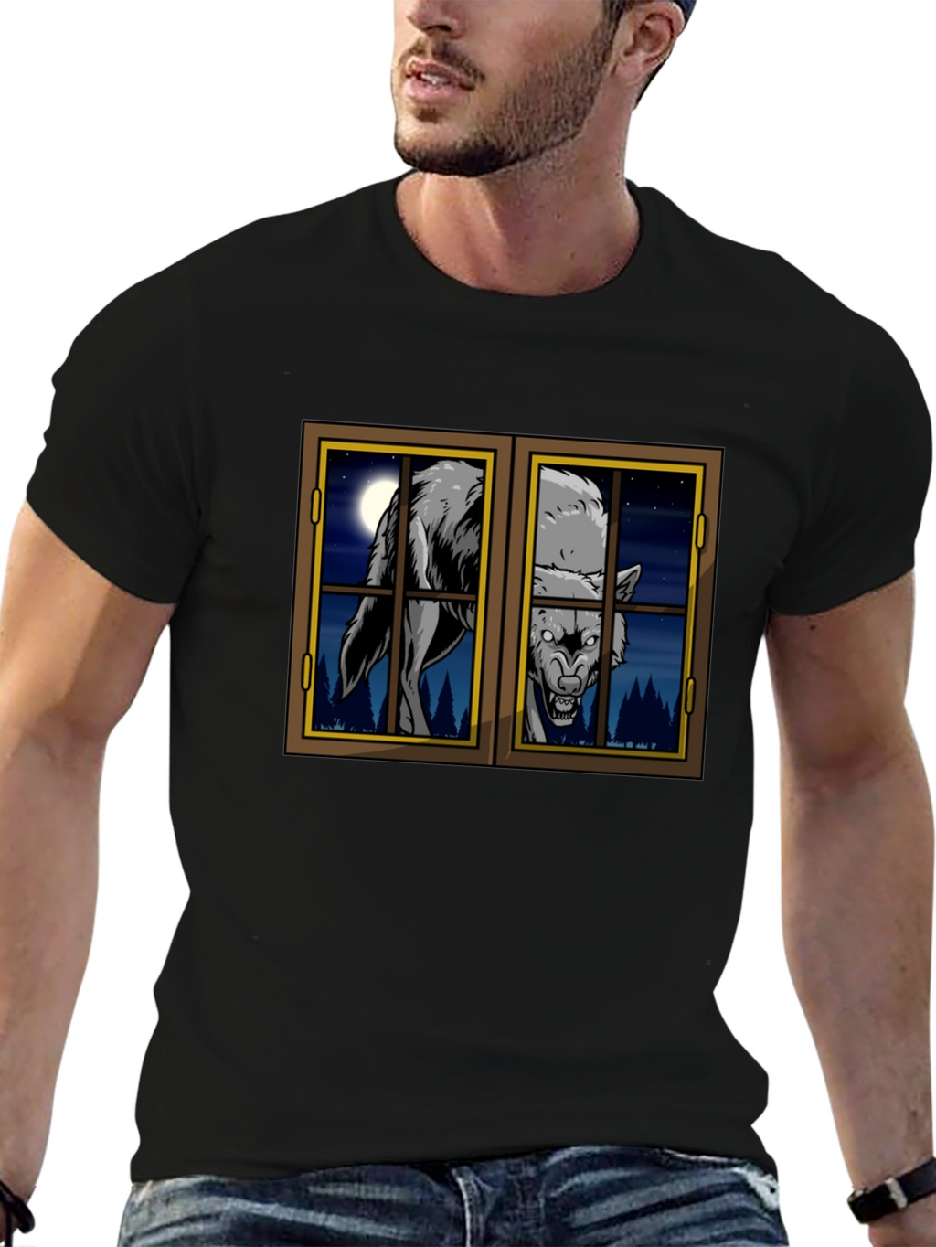 Wolf at the Window Graphic T-Shirt