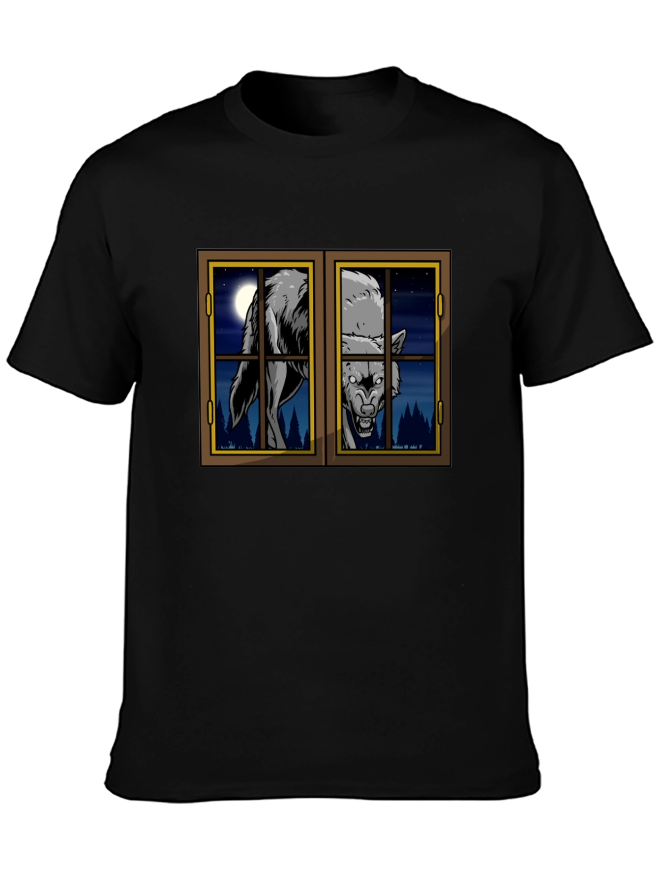 Wolf at the Window Graphic T-Shirt