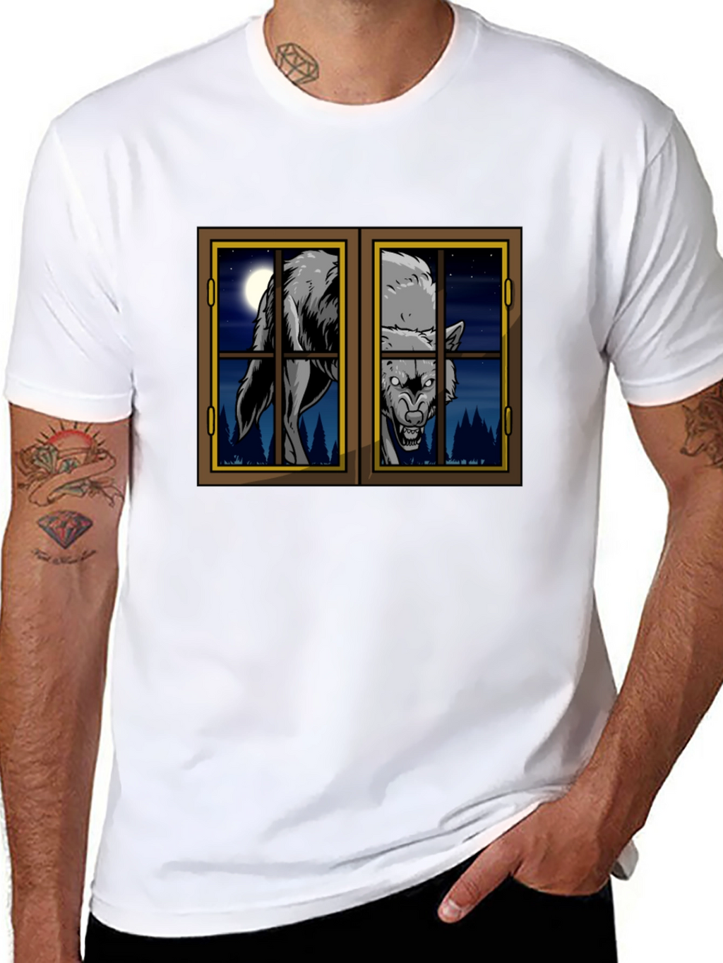 Wolf at the Window Graphic T-Shirt