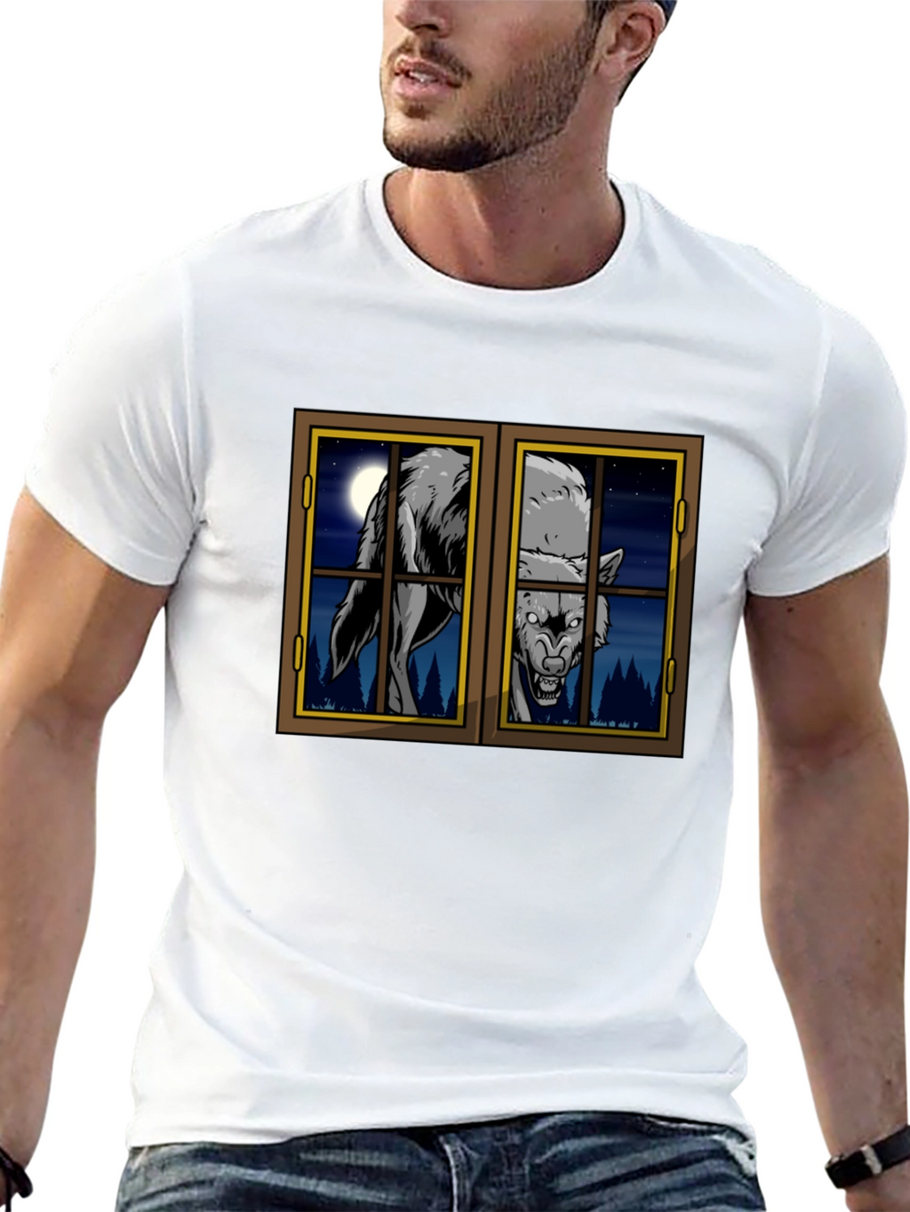 Wolf at the Window Graphic T-Shirt