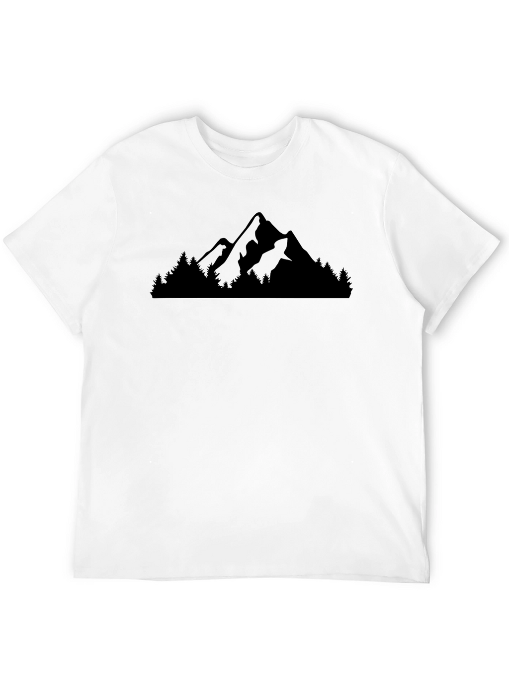 Mountain & Trees Graphic Black T-Shirt