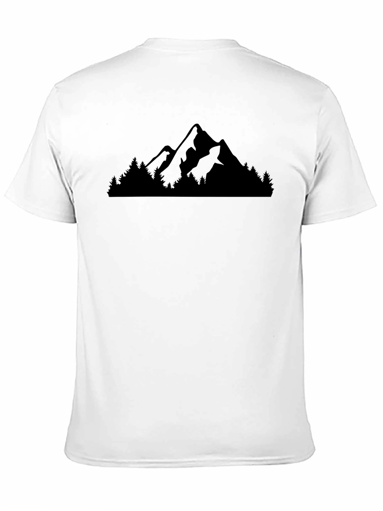 Mountain & Trees Graphic Black T-Shirt