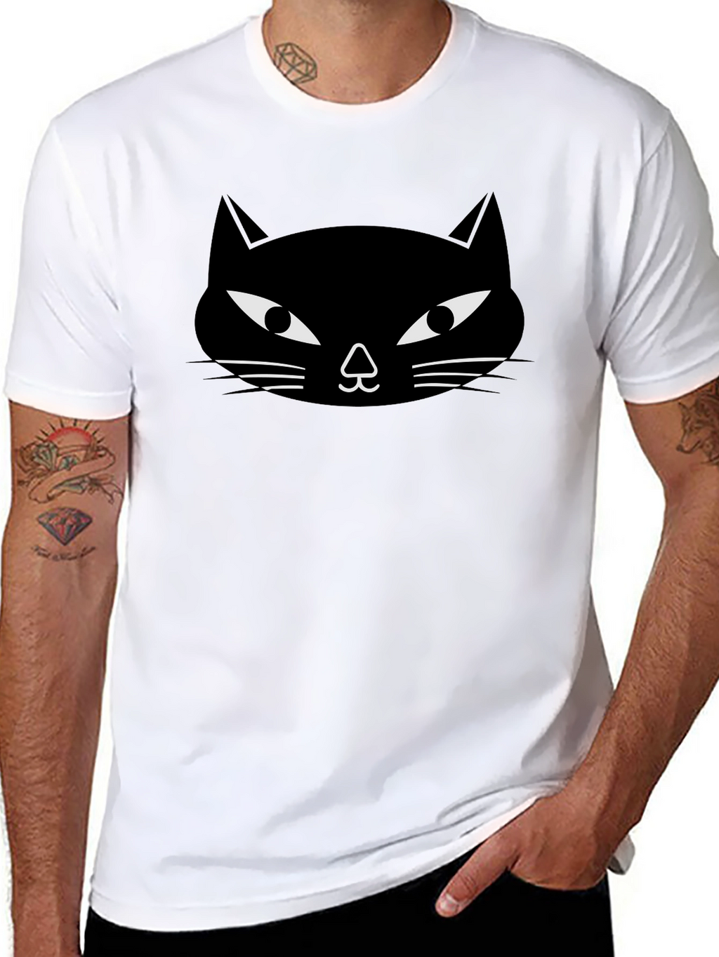 Black Cat Graphic Tee - Unisex Crew Neck