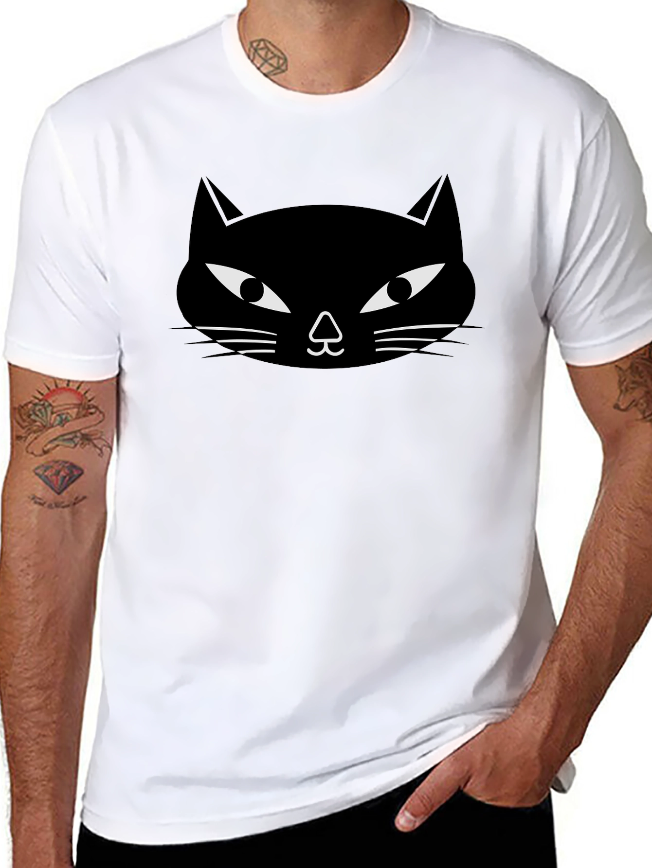 Black Cat Graphic Tee - Unisex Crew Neck