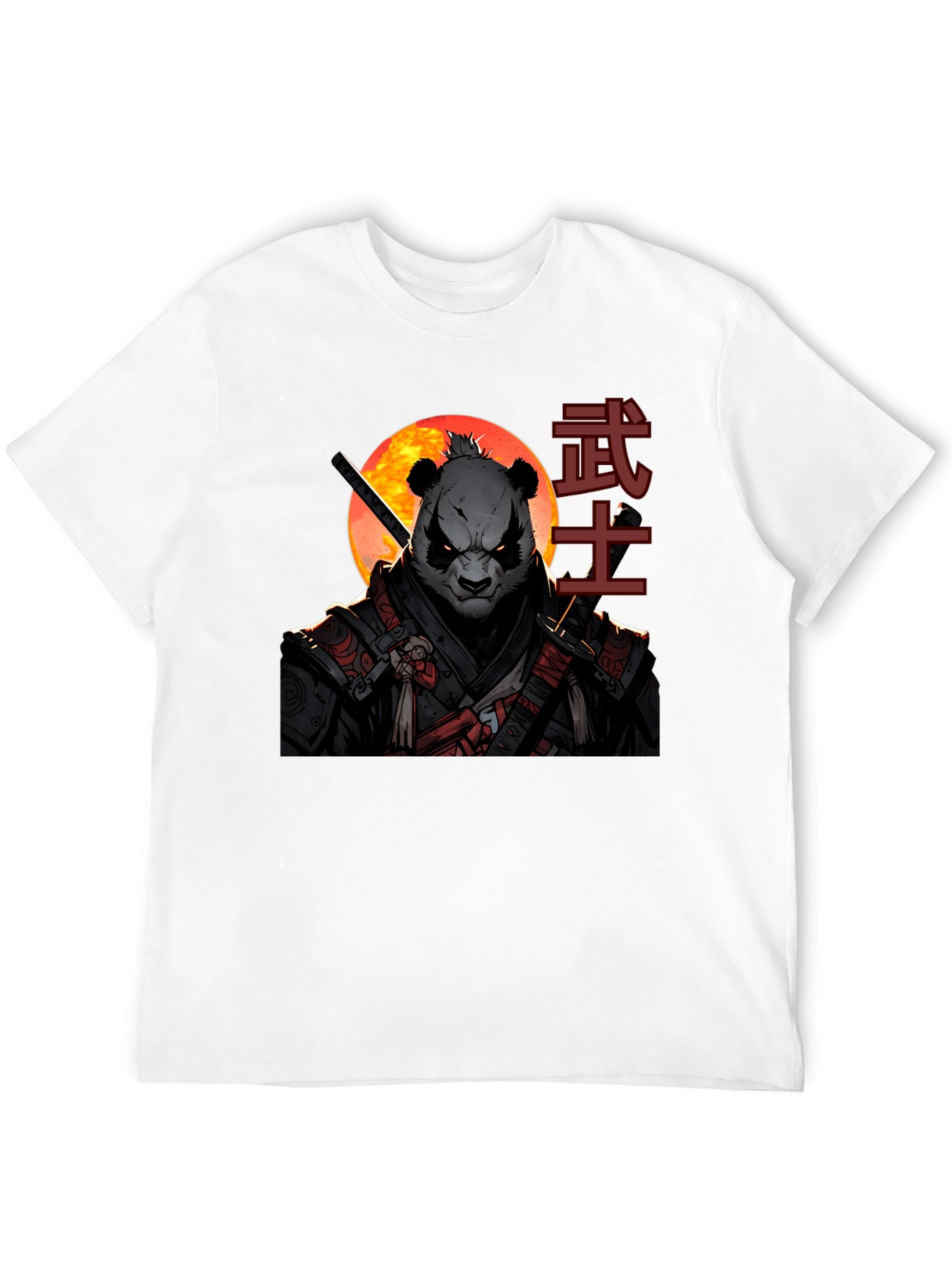 Samurai Panda Graphic Tee - Martial Arts Style