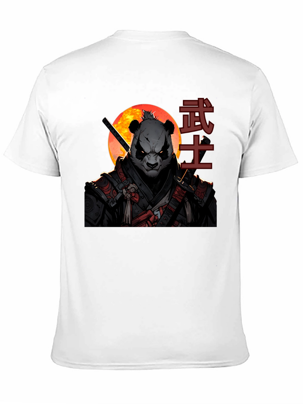 Samurai Panda Graphic Tee - Martial Arts Style