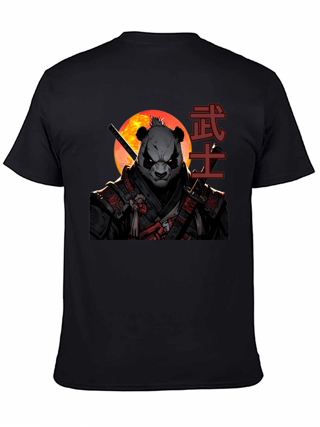 Samurai Panda Graphic Tee - Martial Arts Style