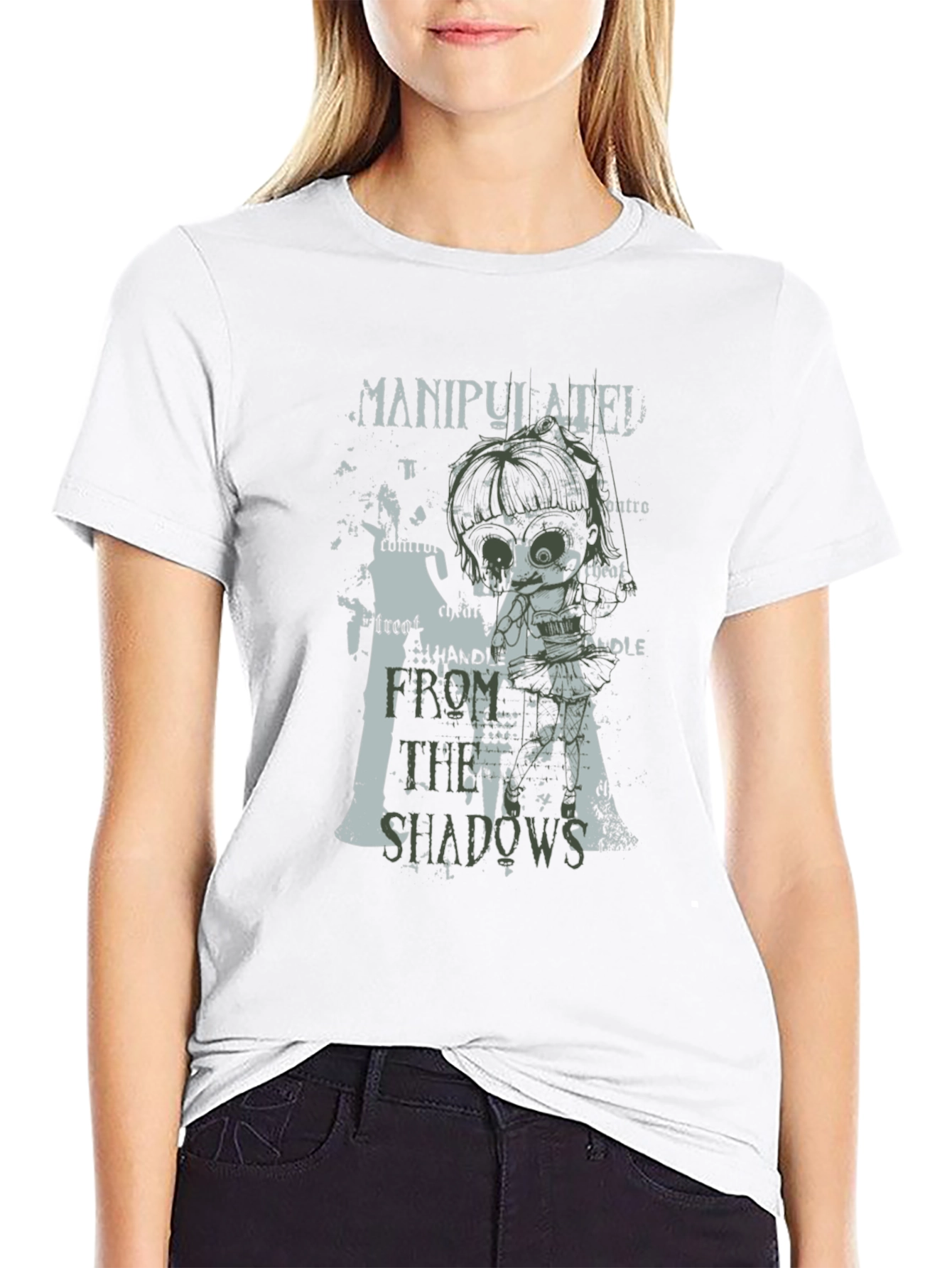 Manipulated Shadow T-Shirt - Control Anime Tee
