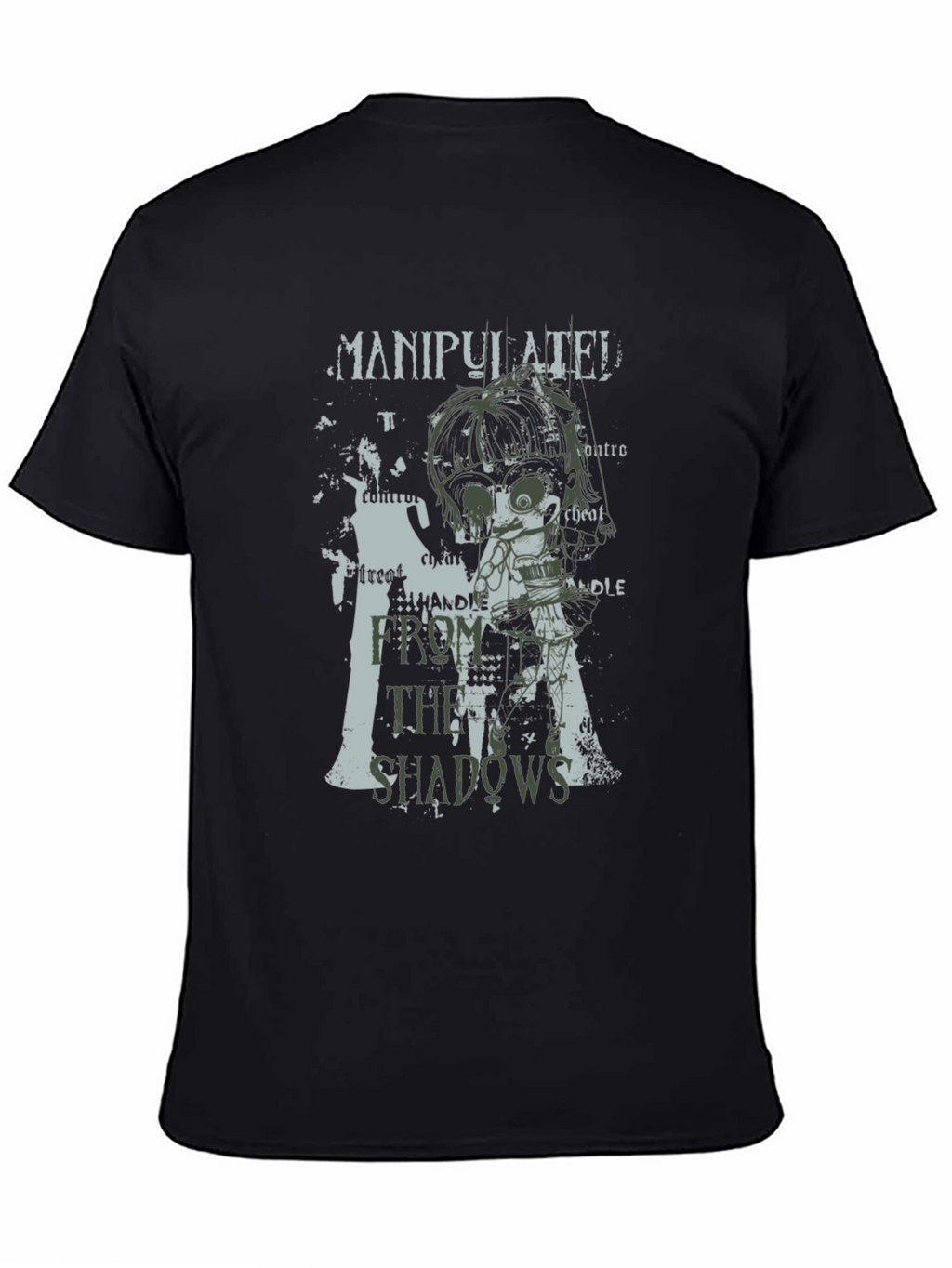 Manipulated Shadow T-Shirt - Control Anime Tee