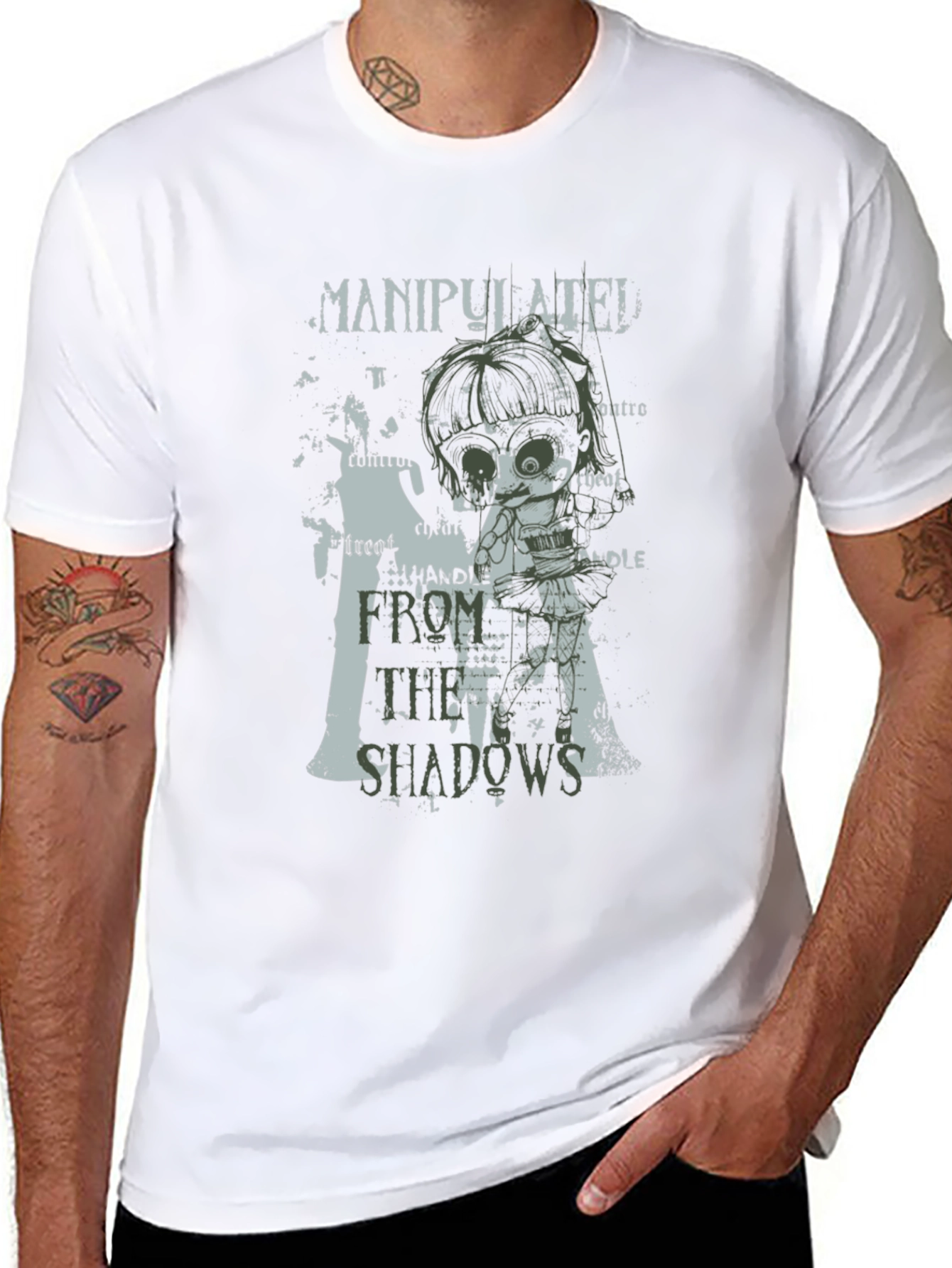Manipulated Shadow T-Shirt - Control Anime Tee