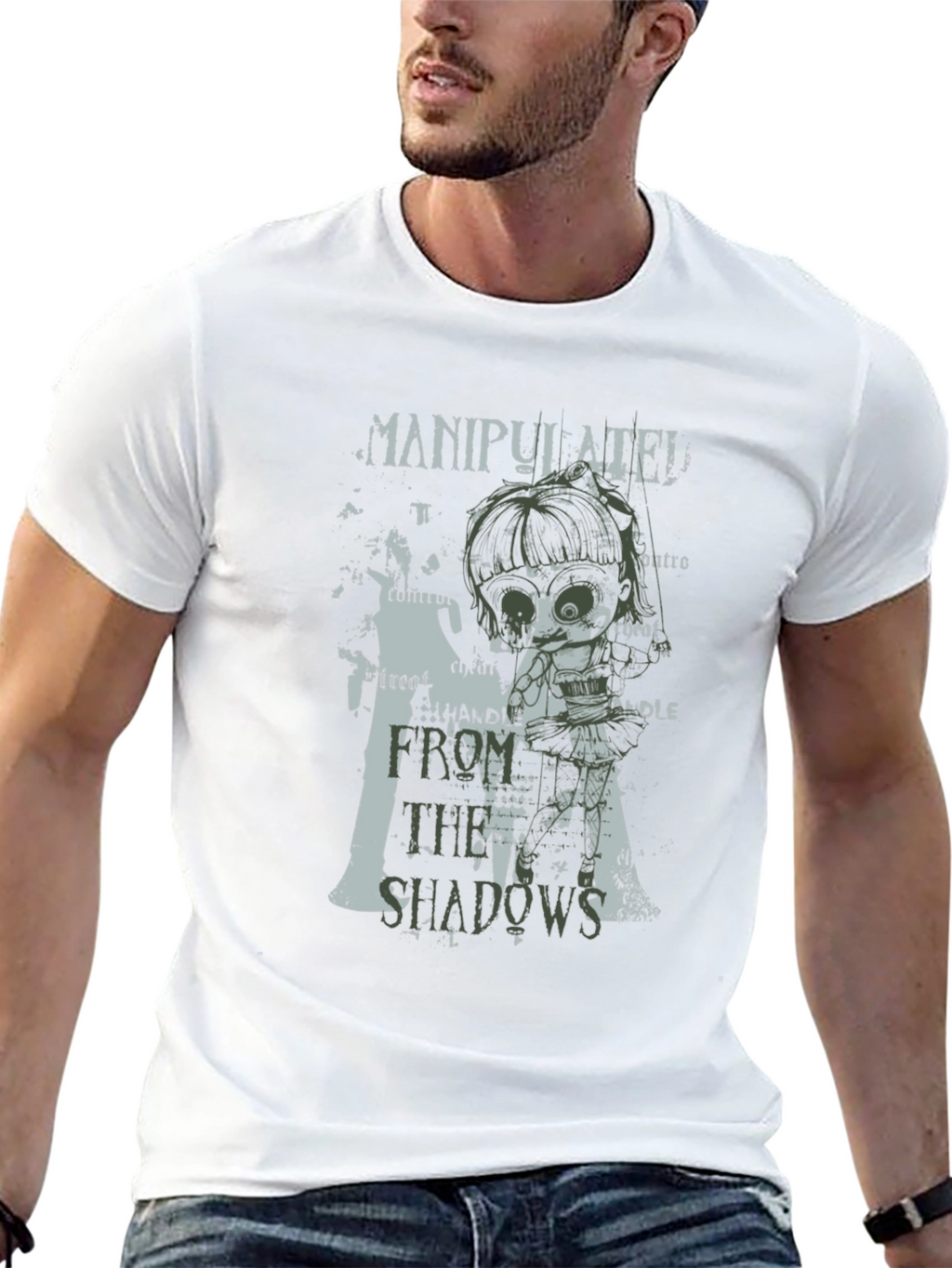 Manipulated Shadow T-Shirt - Control Anime Tee