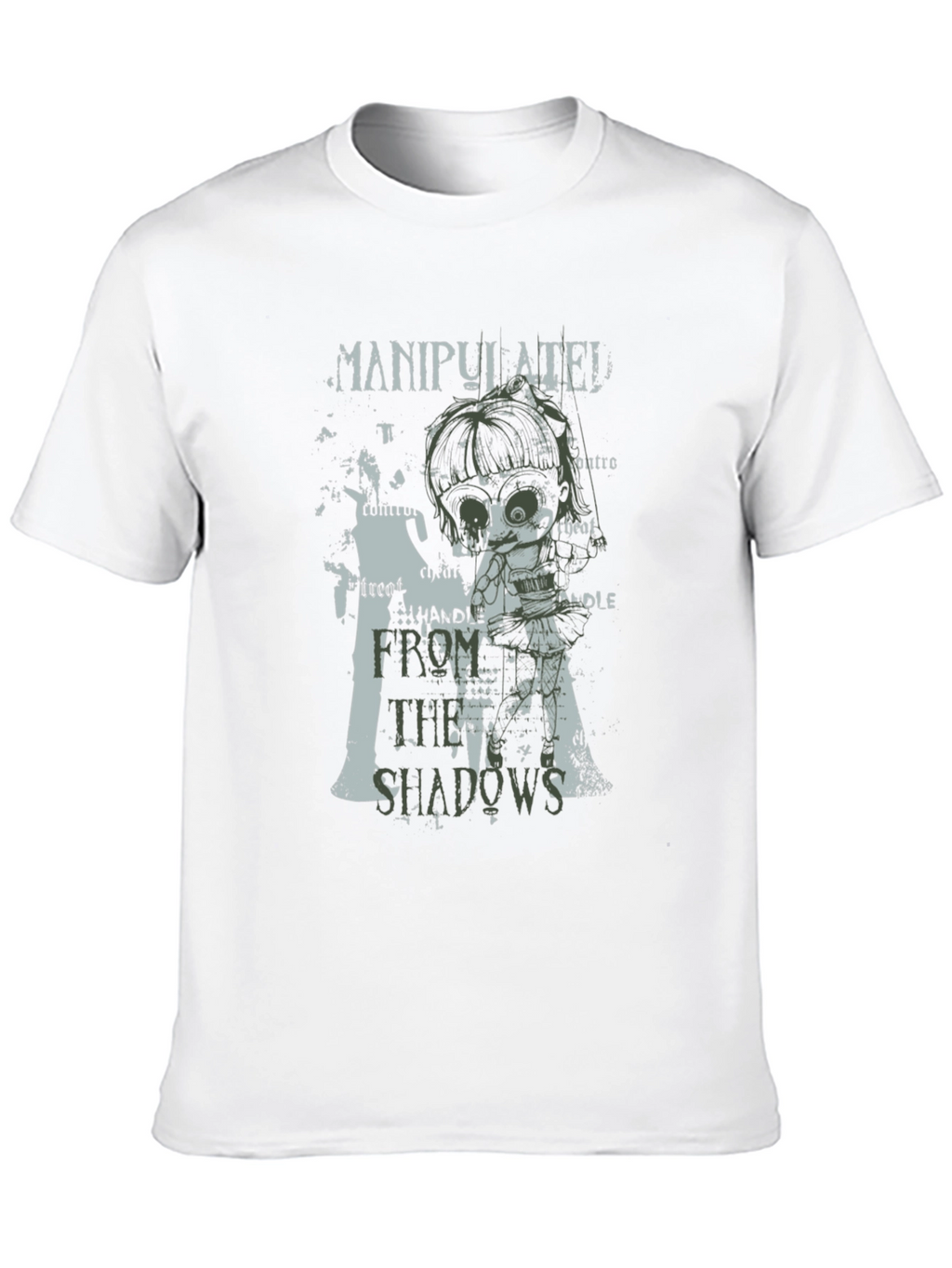 Manipulated Shadow T-Shirt - Control Anime Tee