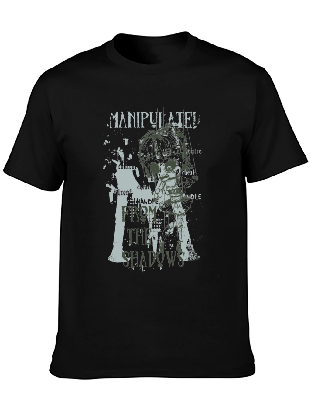 Manipulated Shadow T-Shirt - Control Anime Tee