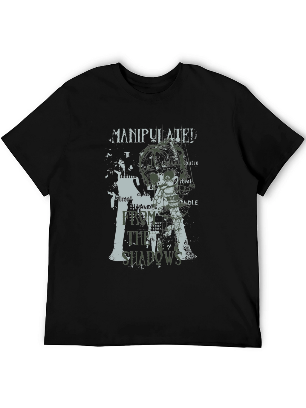 Manipulated Shadow T-Shirt - Control Anime Tee