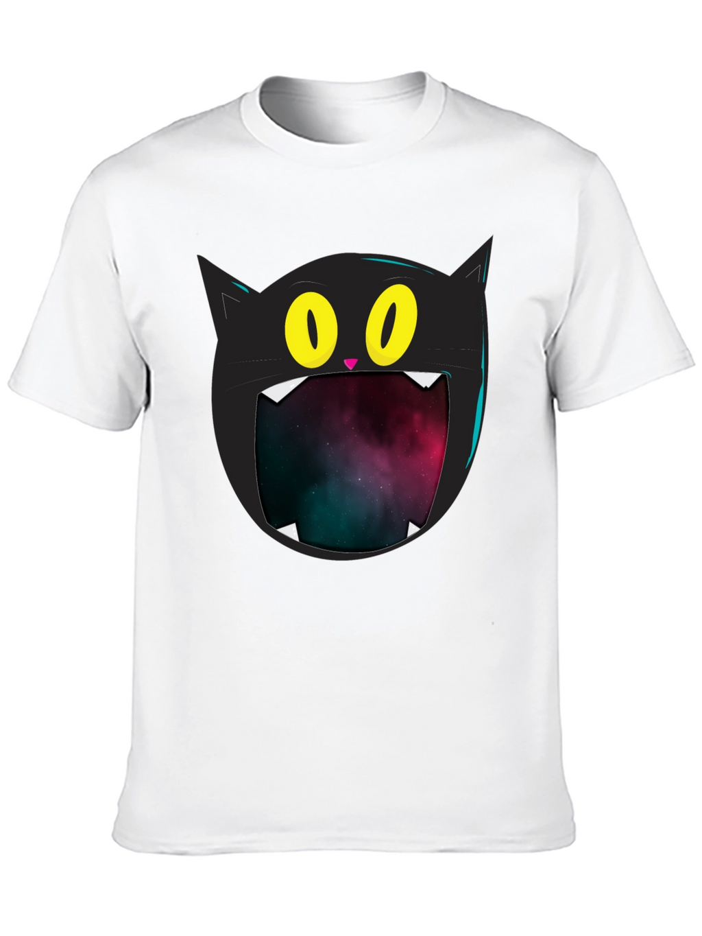 Cosmic Cat T-Shirt - Black Graphic Tee
