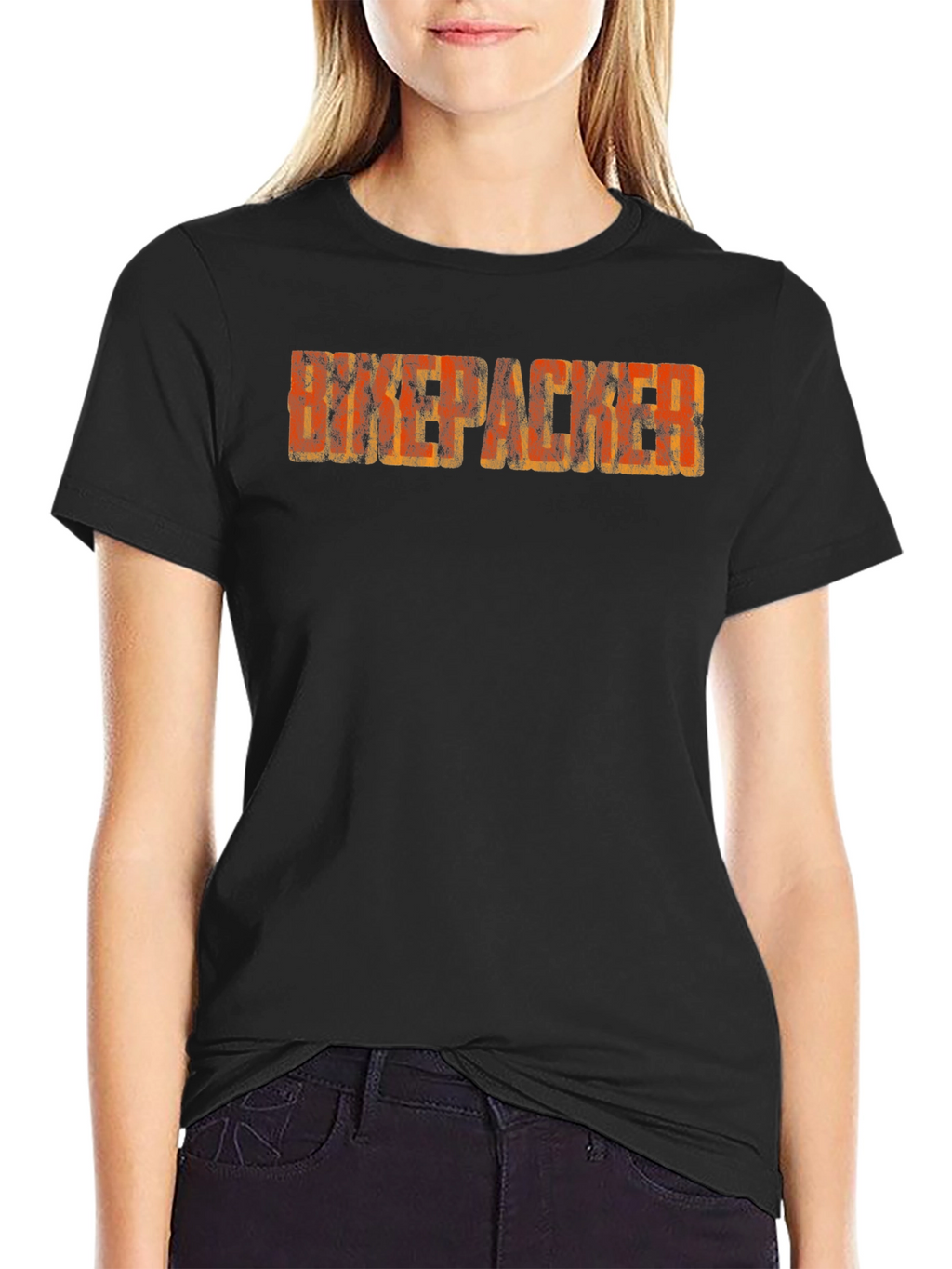 Distressed Backpacker Graphic T-Shirt
