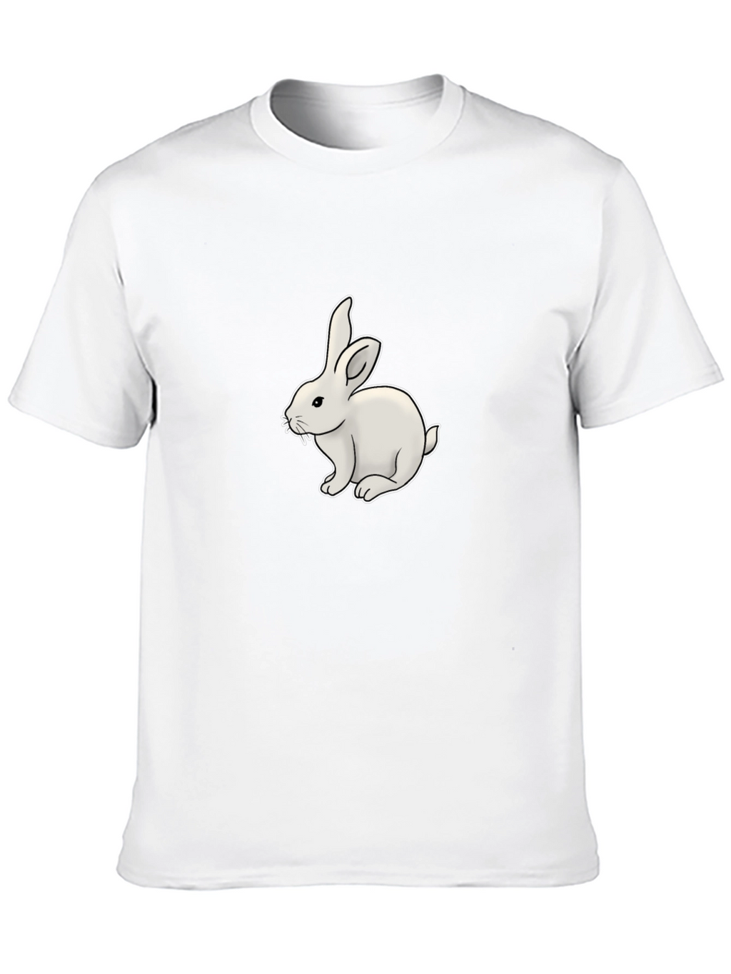 Bunny Graphic Tee - Black Cotton T-Shirt