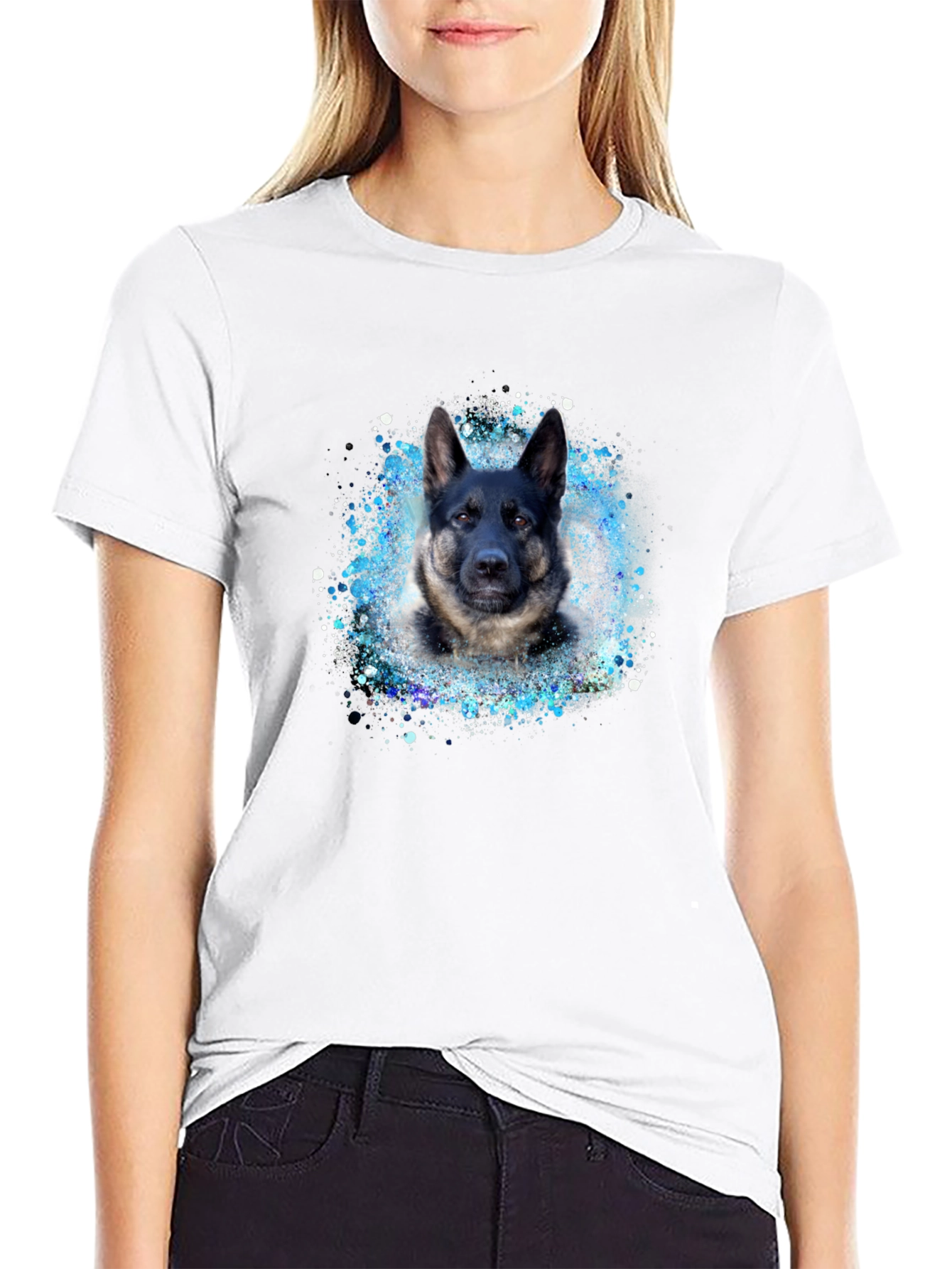 German Shepherd Watercolor T-Shirt