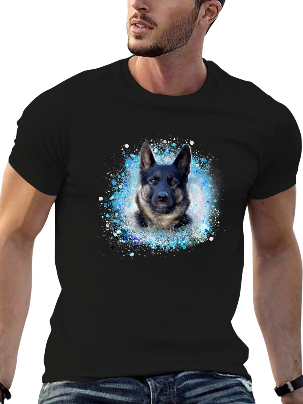 German Shepherd Watercolor T-Shirt