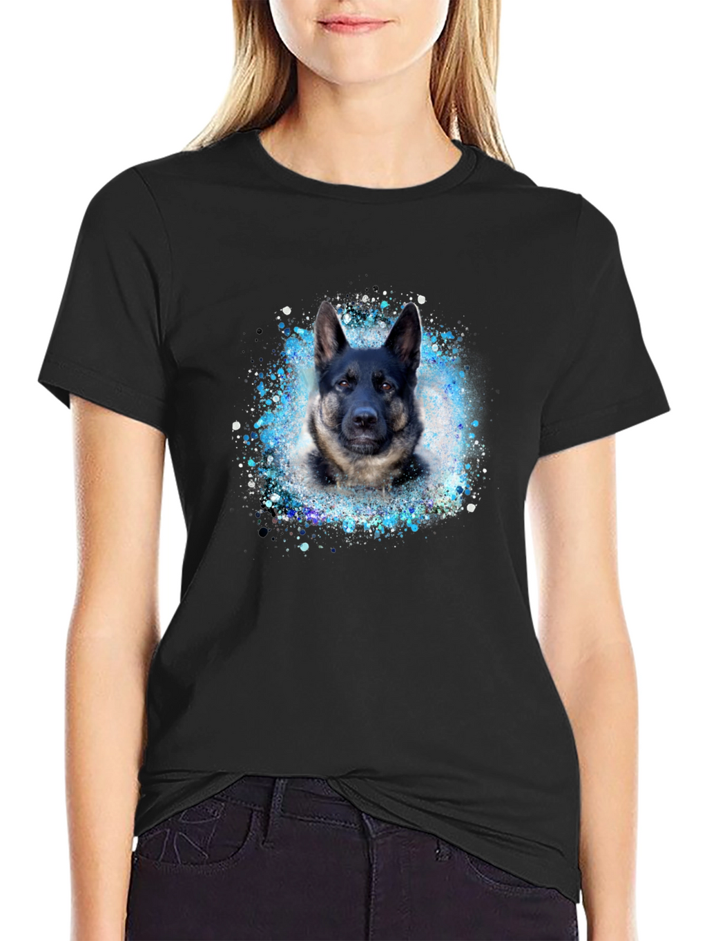German Shepherd Watercolor T-Shirt
