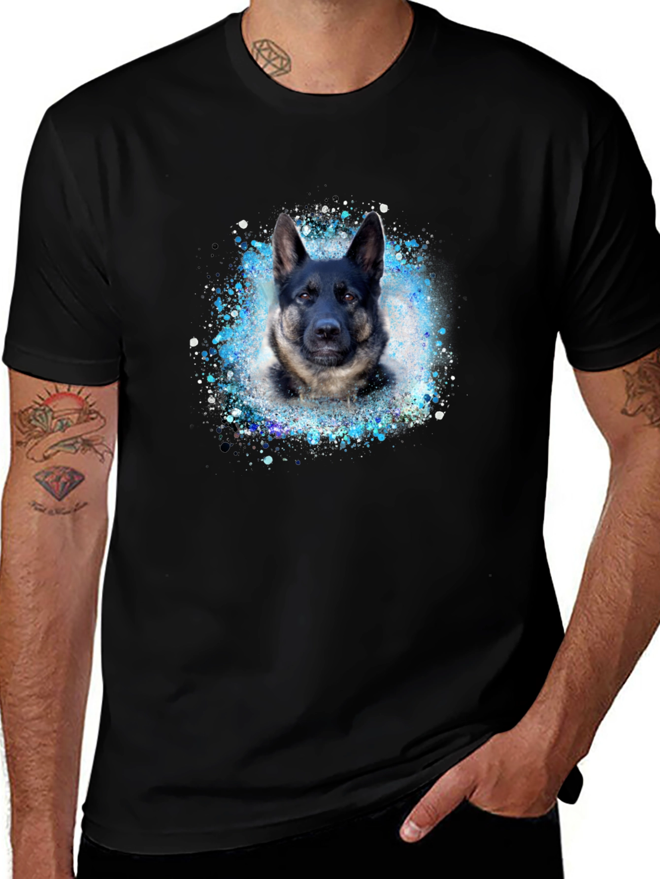 German Shepherd Watercolor T-Shirt