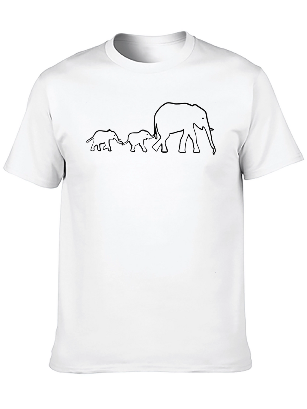 Elephant Family Graphic Tee - Black