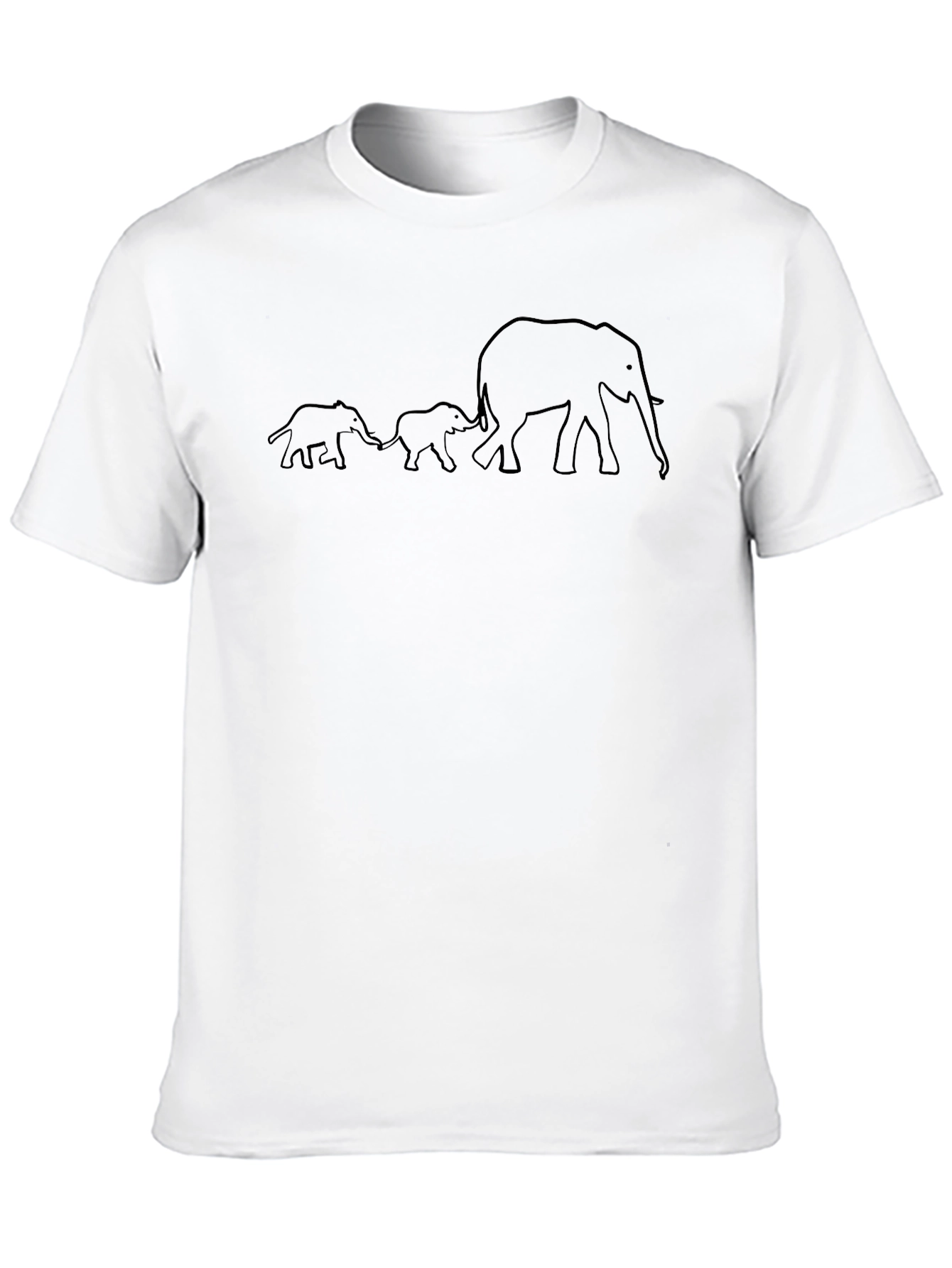 Elephant Family Graphic Tee - Black