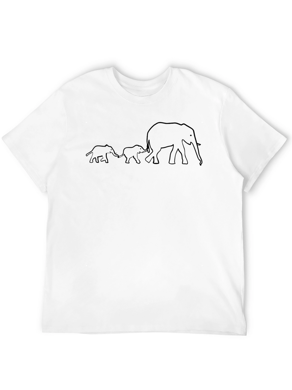 Elephant Family Graphic Tee - Black