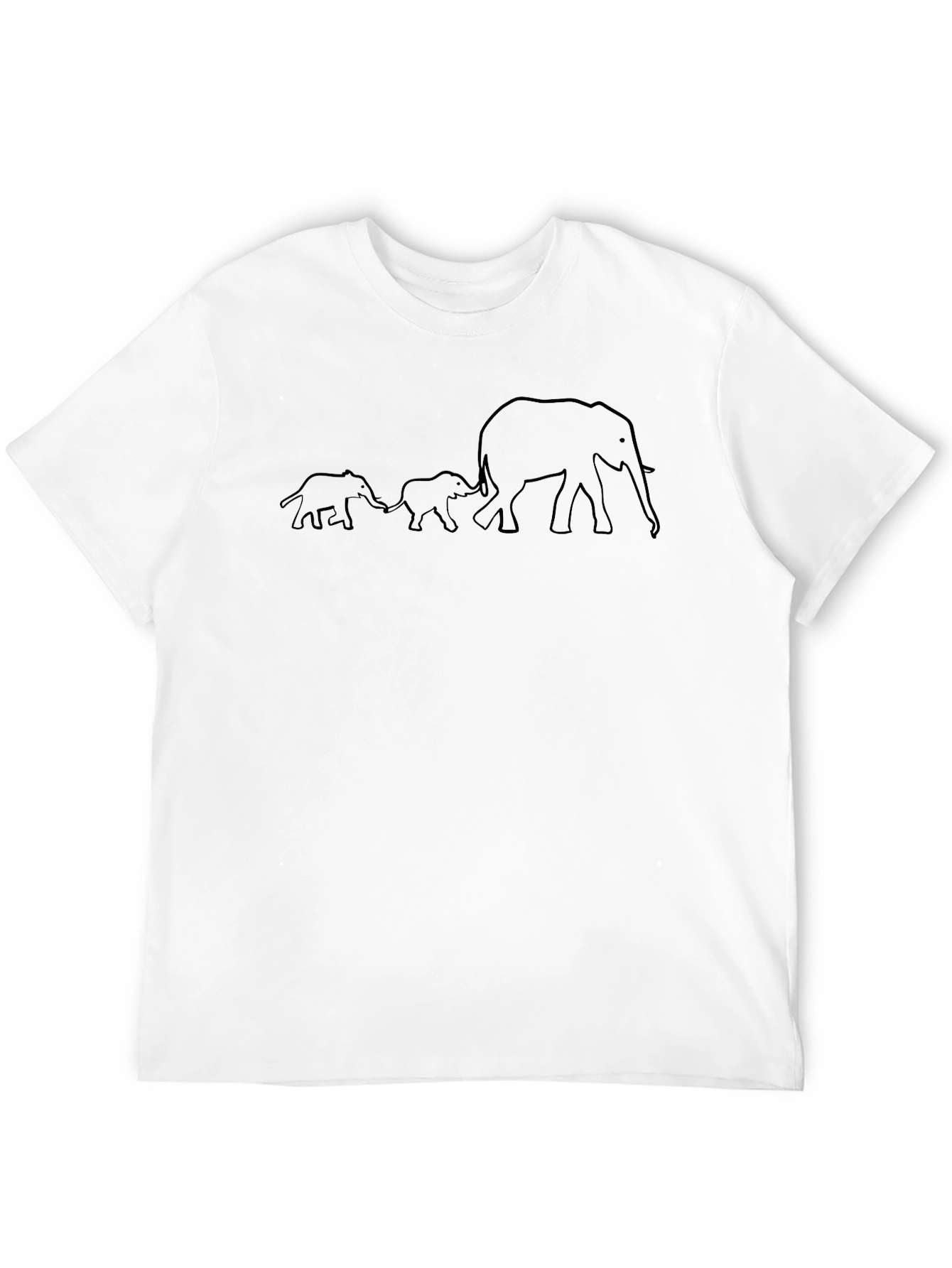 Elephant Family Graphic Tee - Black