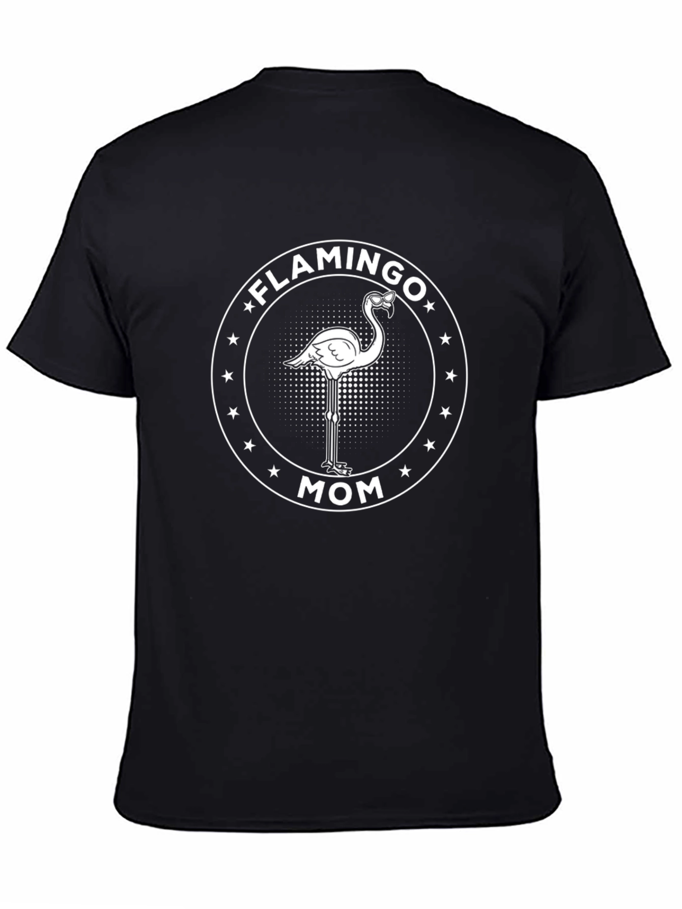 Flamingo Mom Graphic T-Shirt - Trendy Black Tee